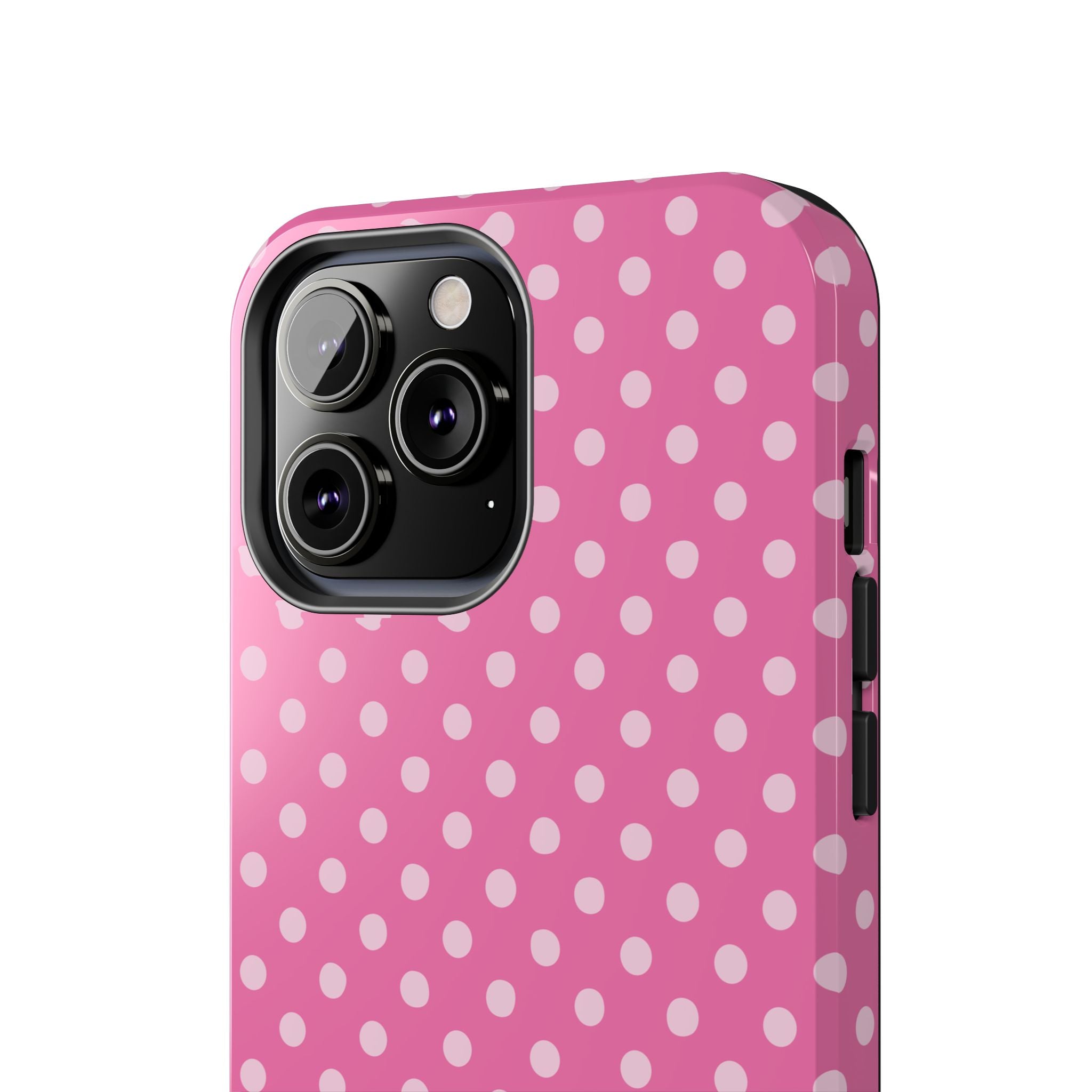 Pink on Pink Polka Dot Phone Case  - Tough Impact-Resistant Case
