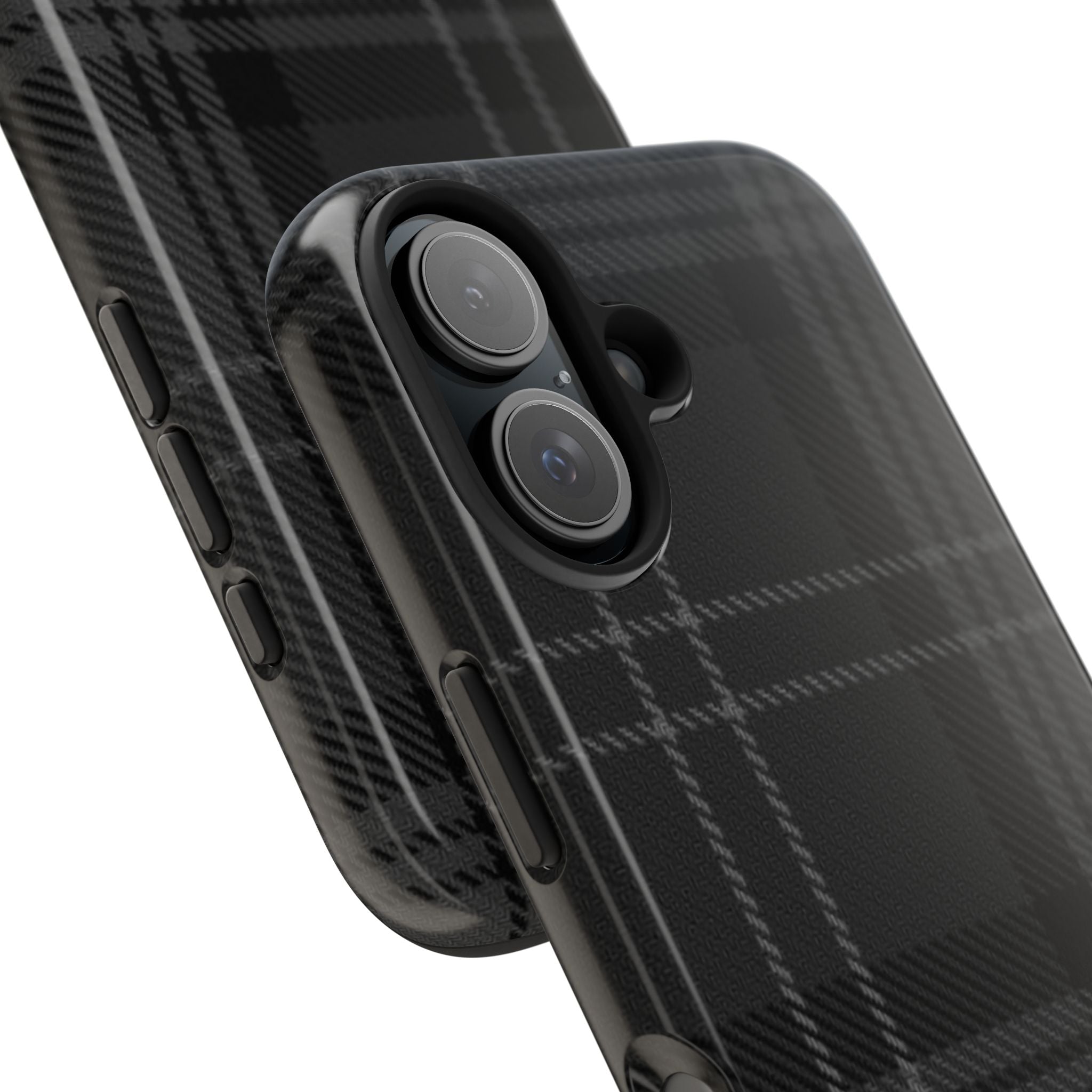 Black Plaid Phone Case  - Tough Impact-Resistant Case