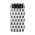 White Punk Skull Print Phone Case