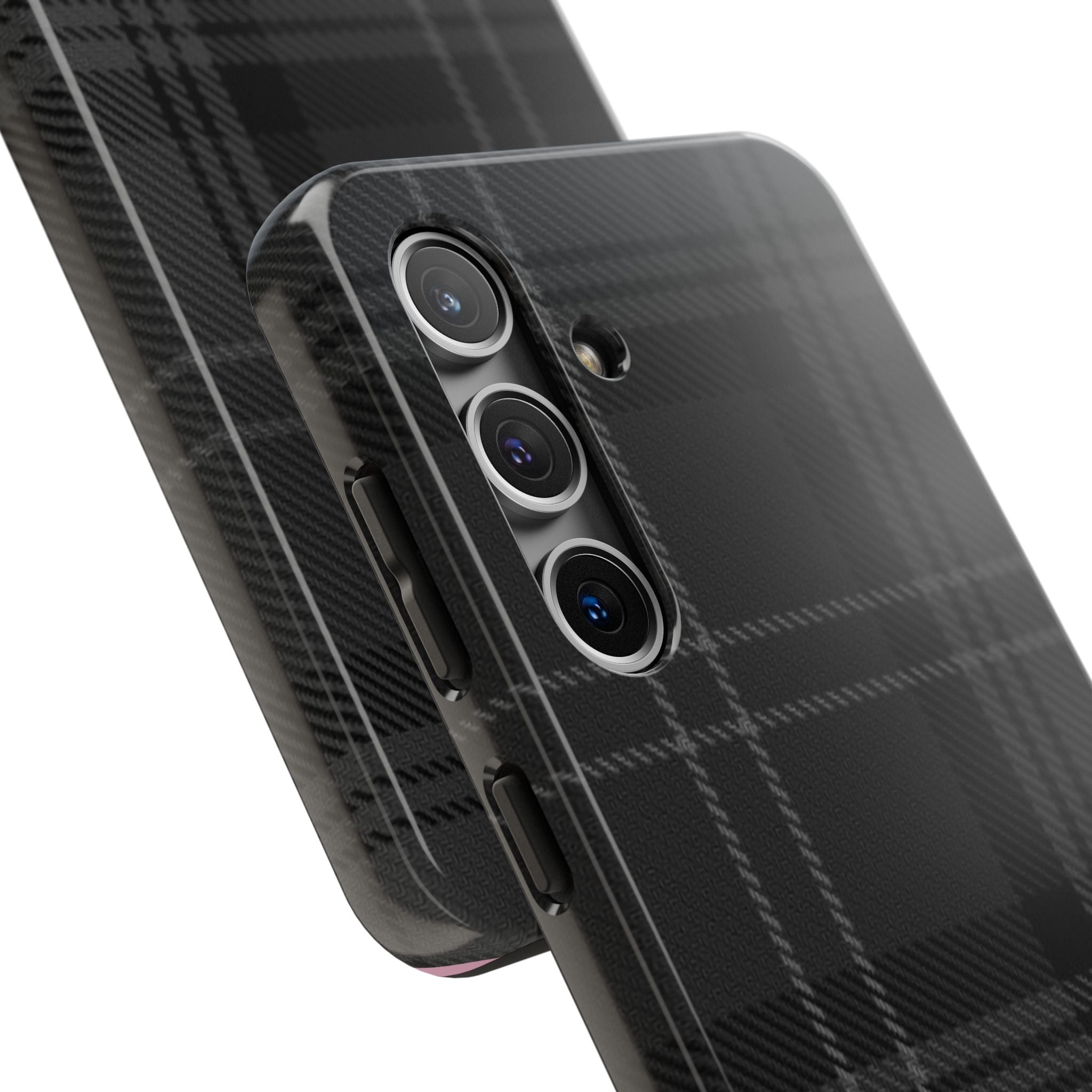Black Plaid Phone Case  - Tough Impact-Resistant Case