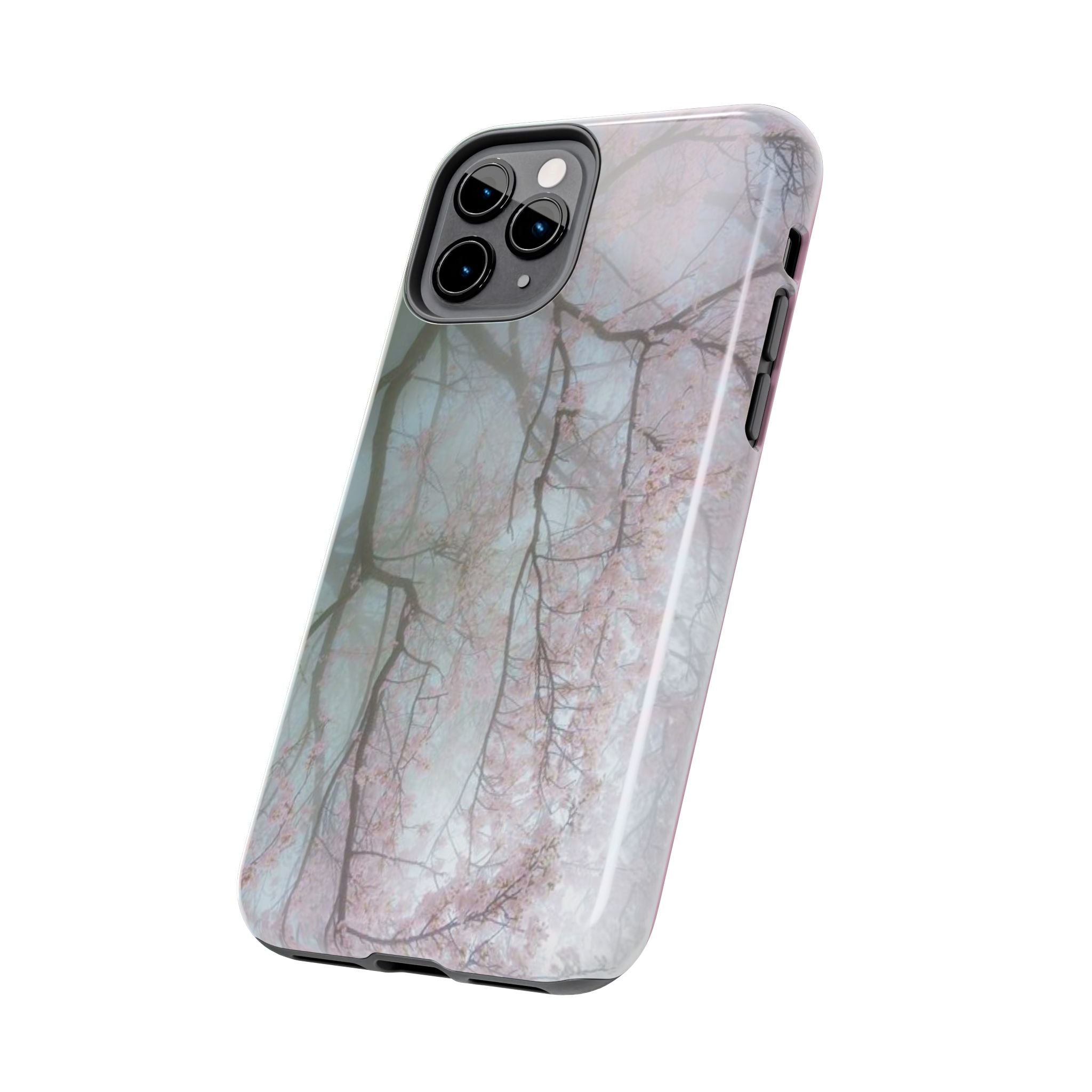 Foggy Cherry Blossom Cyber Phone Case  - Tough Impact-Resistant Case
