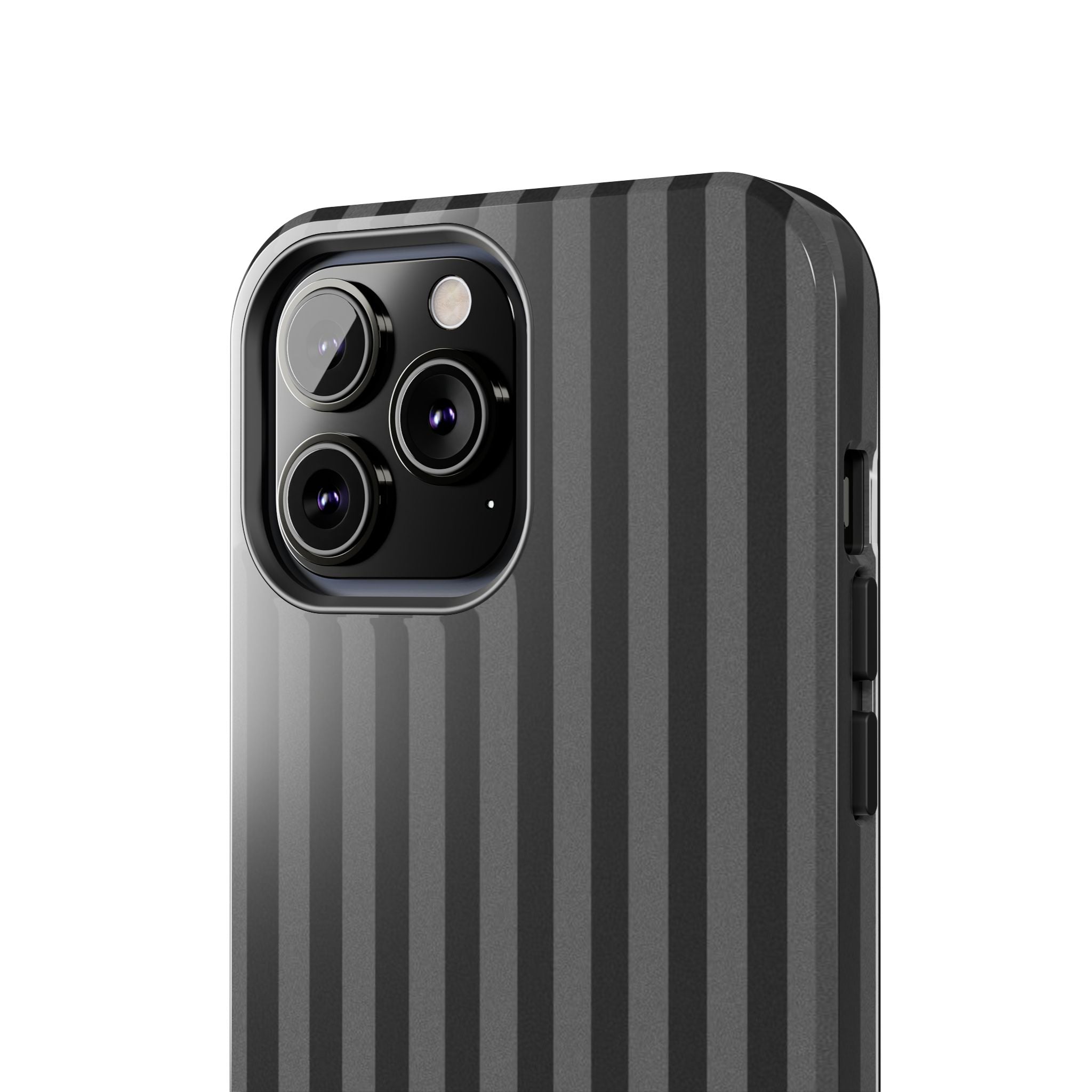 Dark Grey and Black Stripes Phone Case