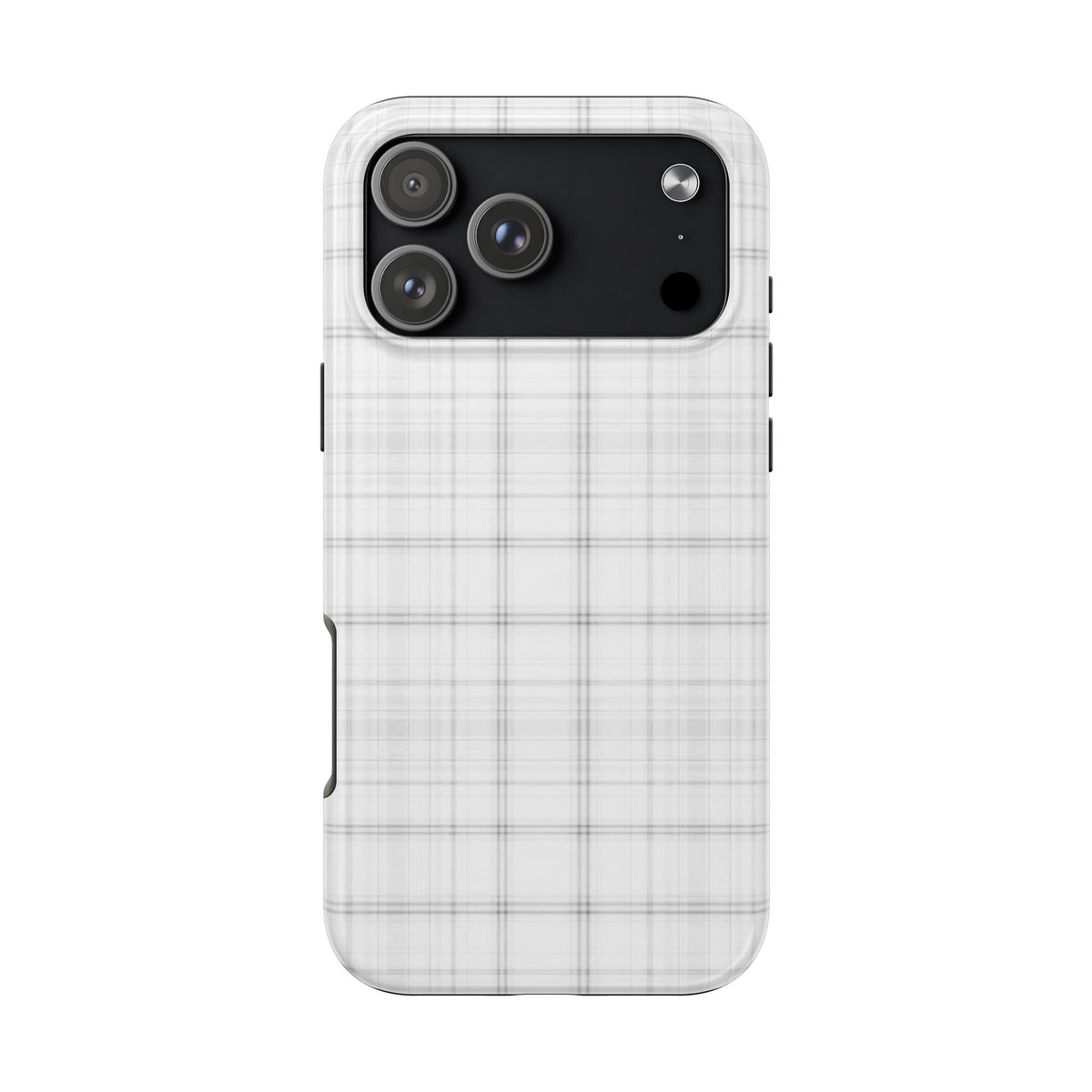 White Gingham Phone Case