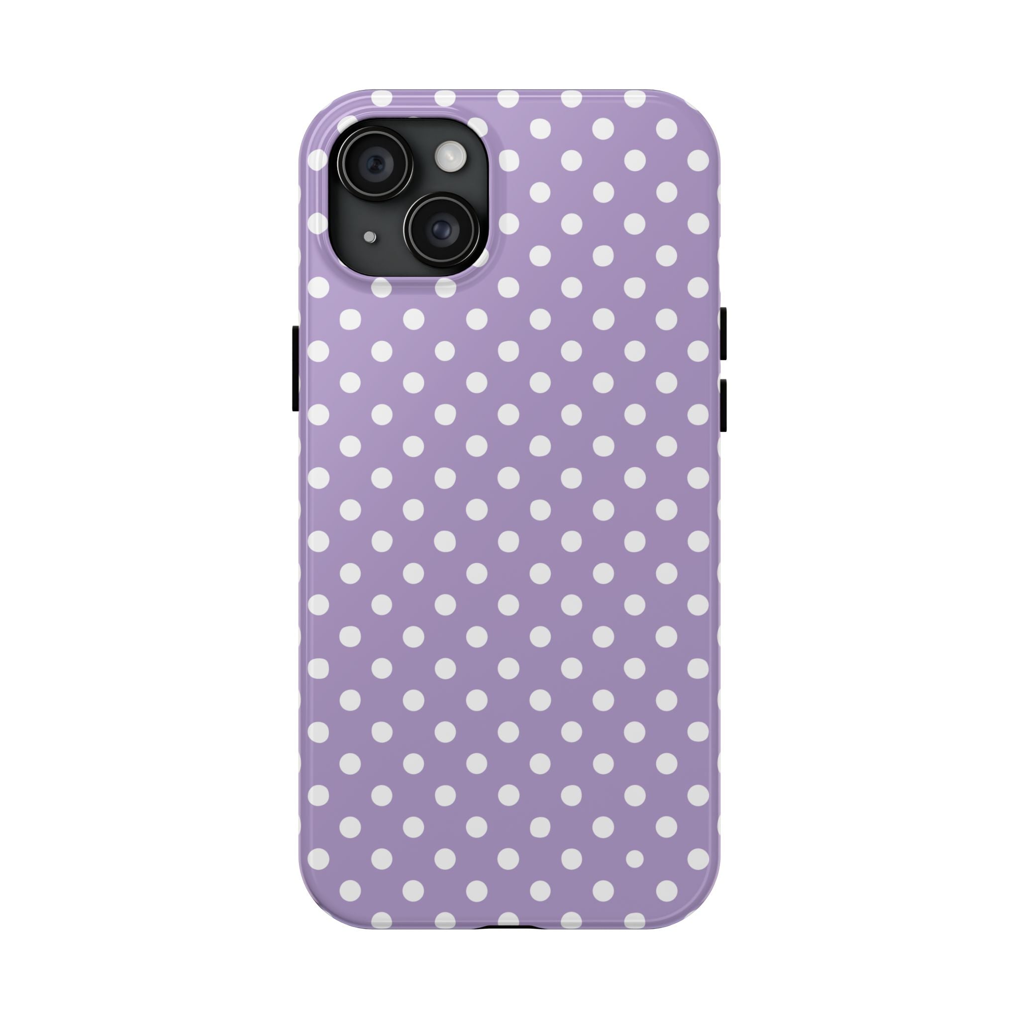 Purple Polka Dot Phone Case  - Tough Impact-Resistant Case