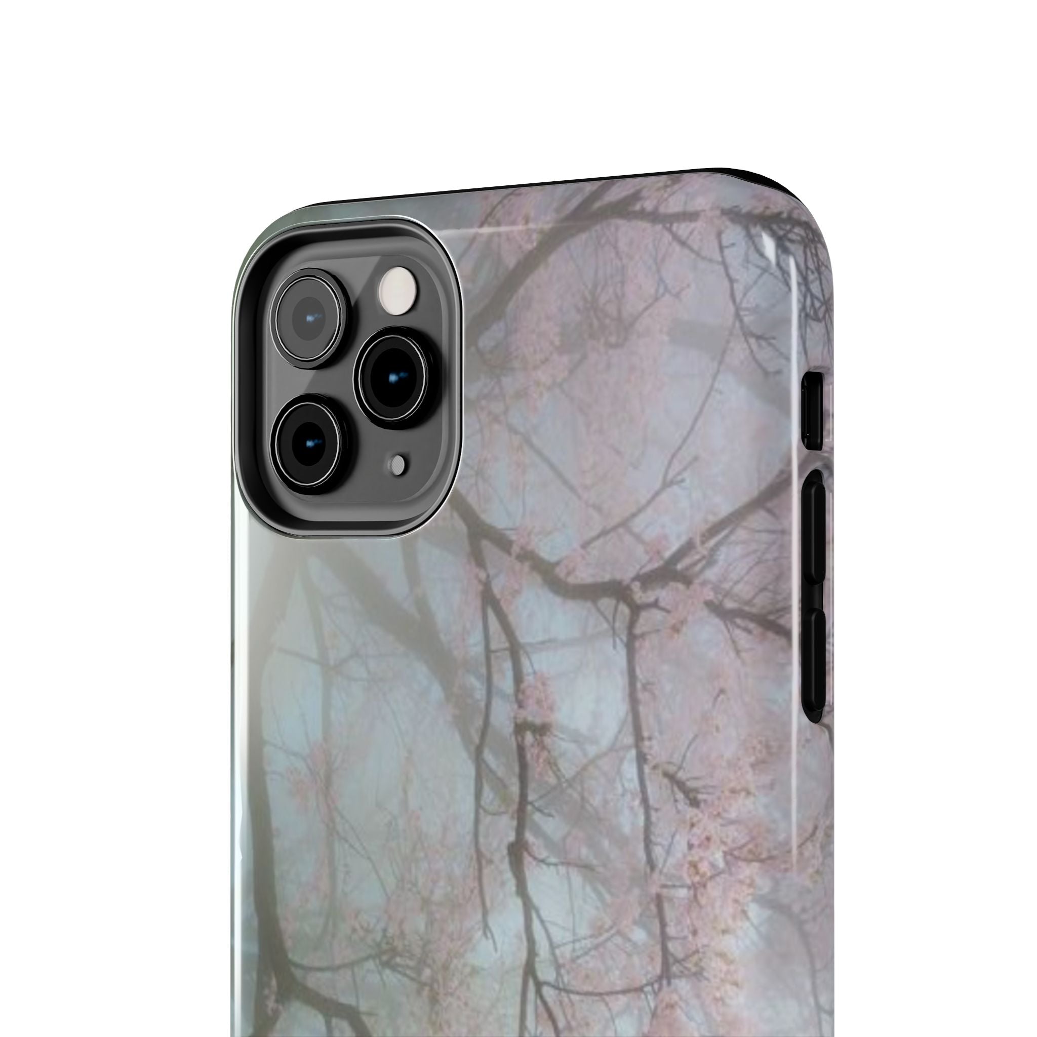 Foggy Cherry Blossom Cyber Phone Case  - Tough Impact-Resistant Case