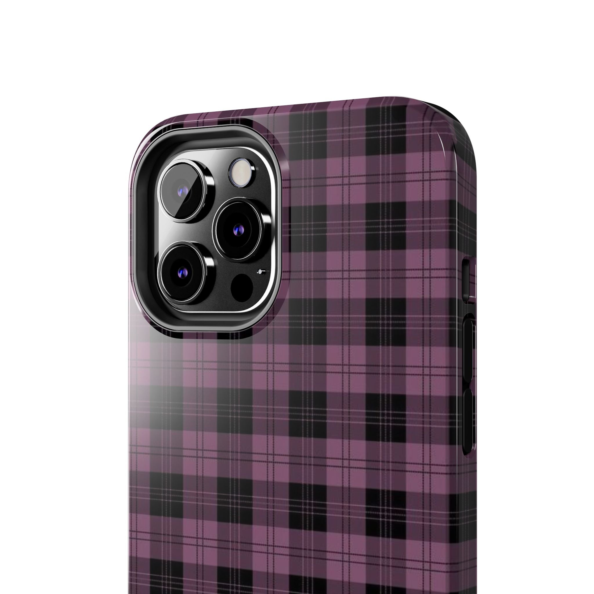 Emo Dark Pink Gingham Plaid Phone Case  - Tough Impact-Resistant Case