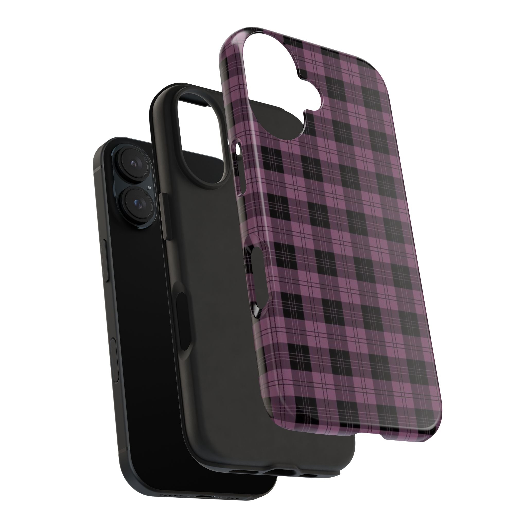 Emo Dark Pink Gingham Plaid Phone Case  - Tough Impact-Resistant Case
