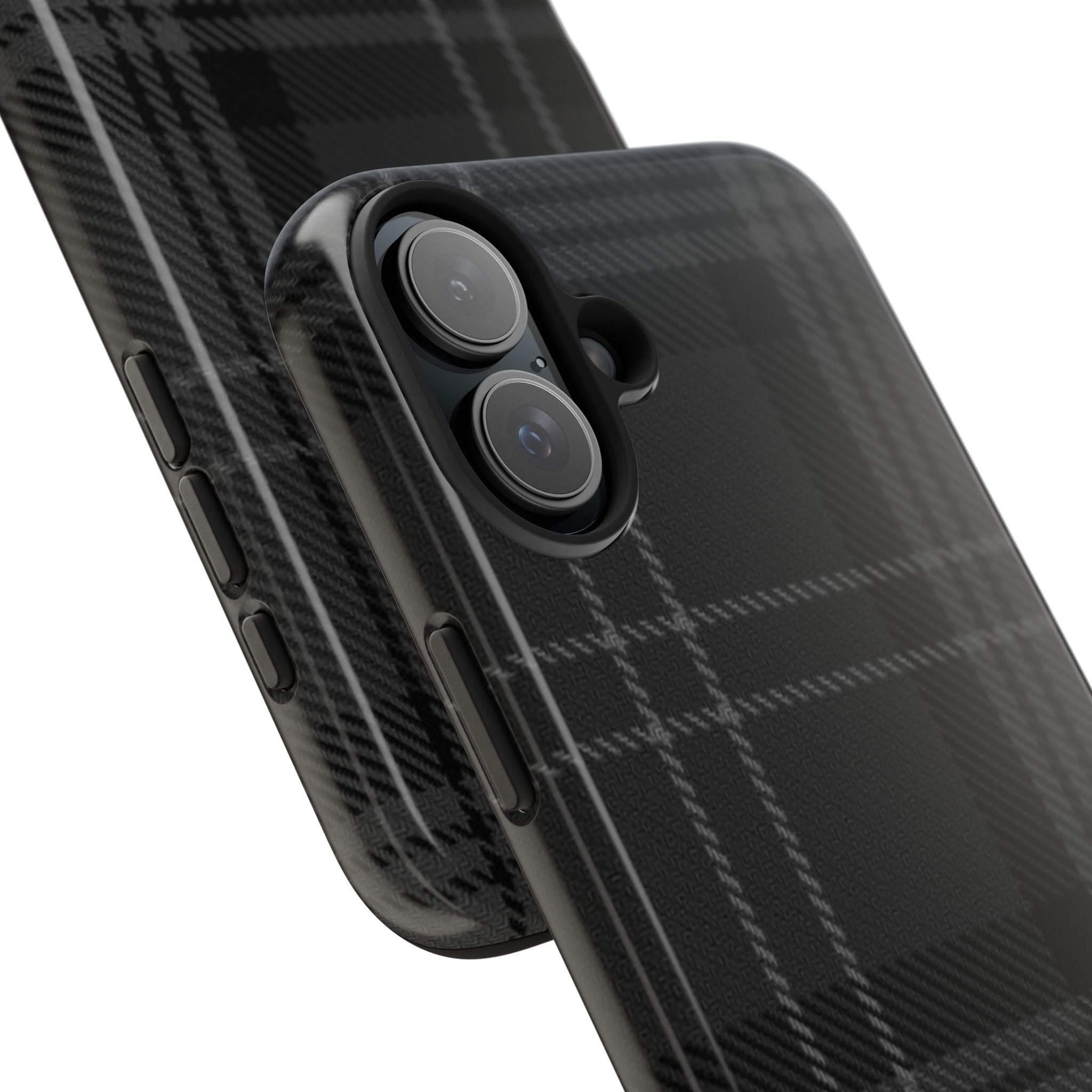 Black Plaid Phone Case  - Tough Impact-Resistant Case