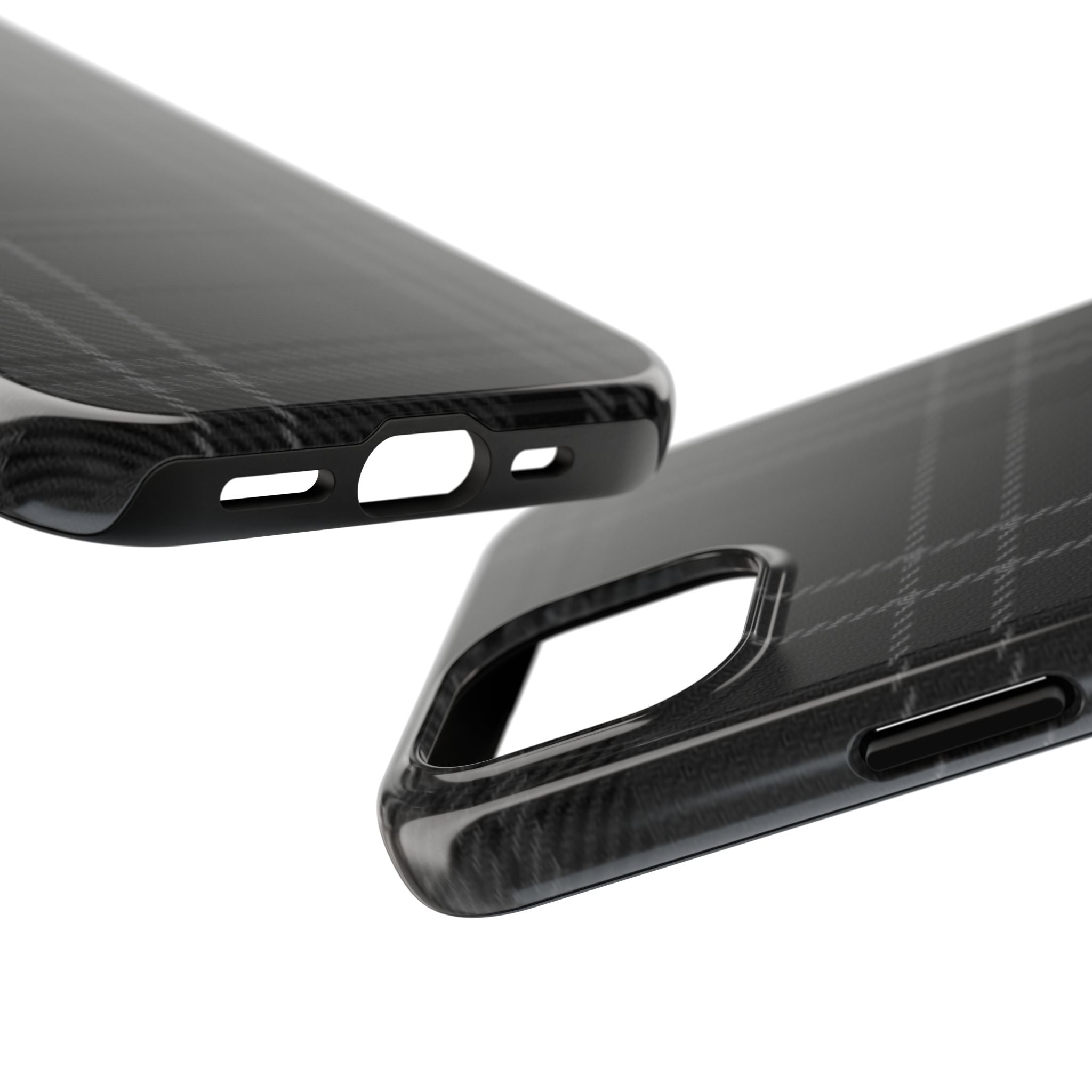 Black Plaid Phone Case  - Tough Impact-Resistant Case