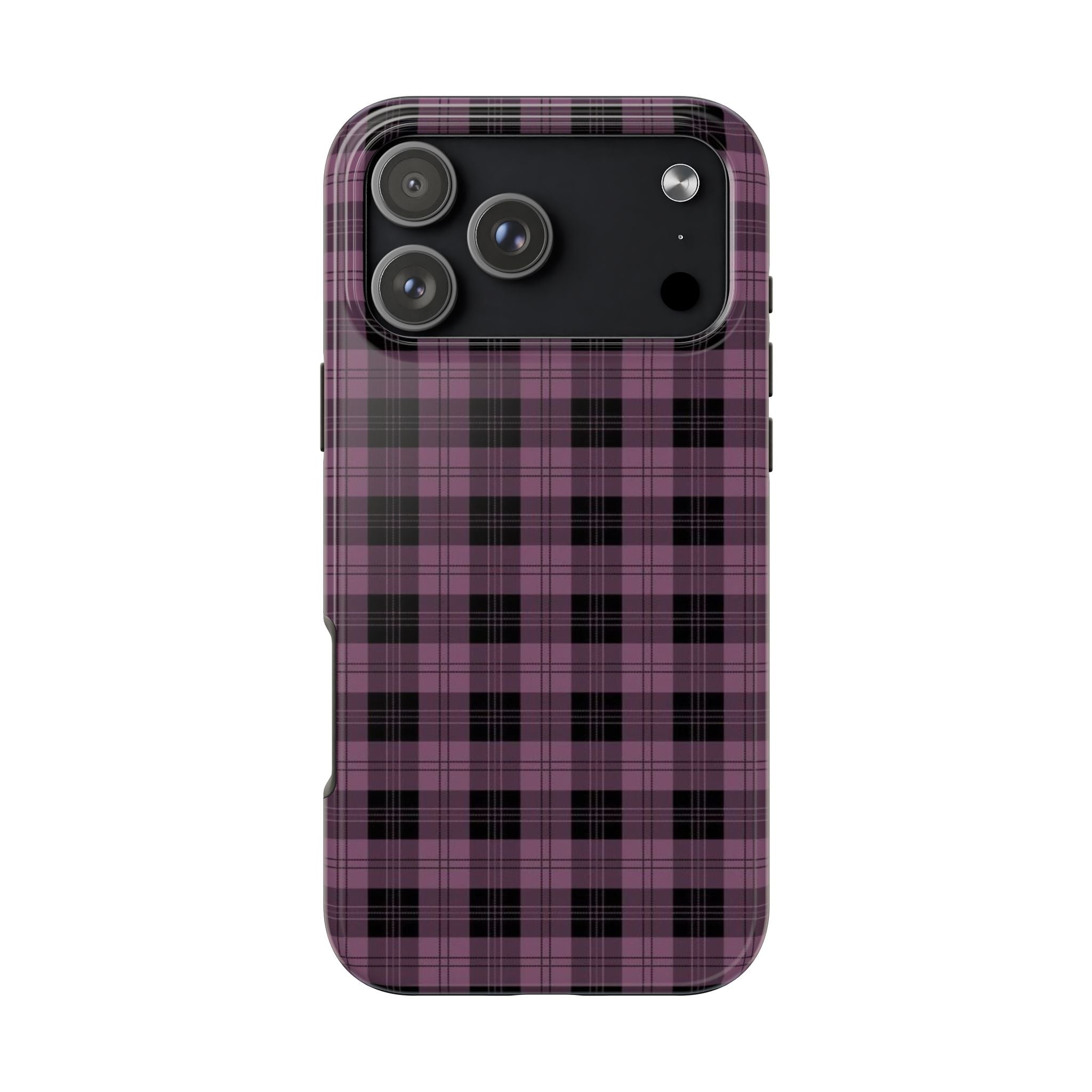 Emo Dark Pink Gingham Plaid Phone Case  - Tough Impact-Resistant Case