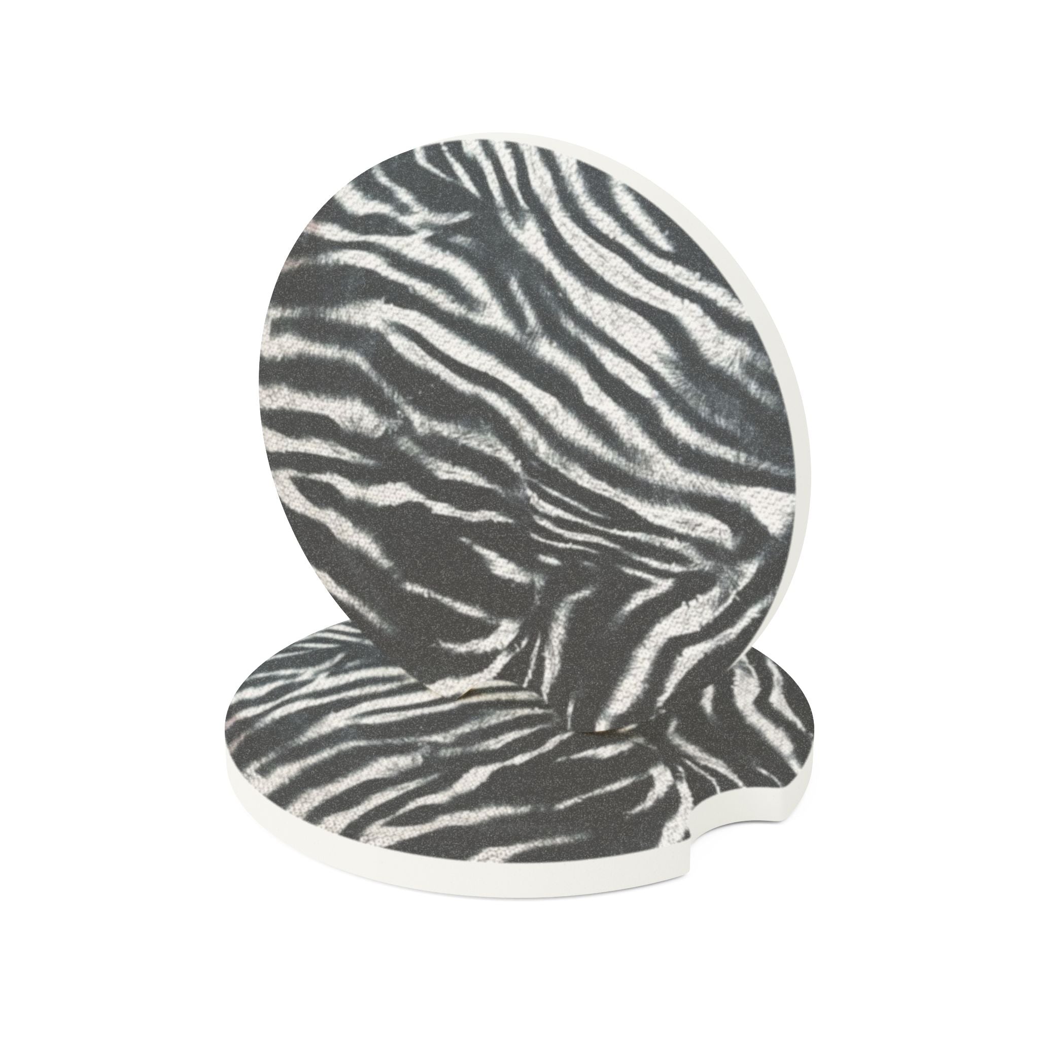 Zebra Car Cupholder Coaster - Made of Soapstone