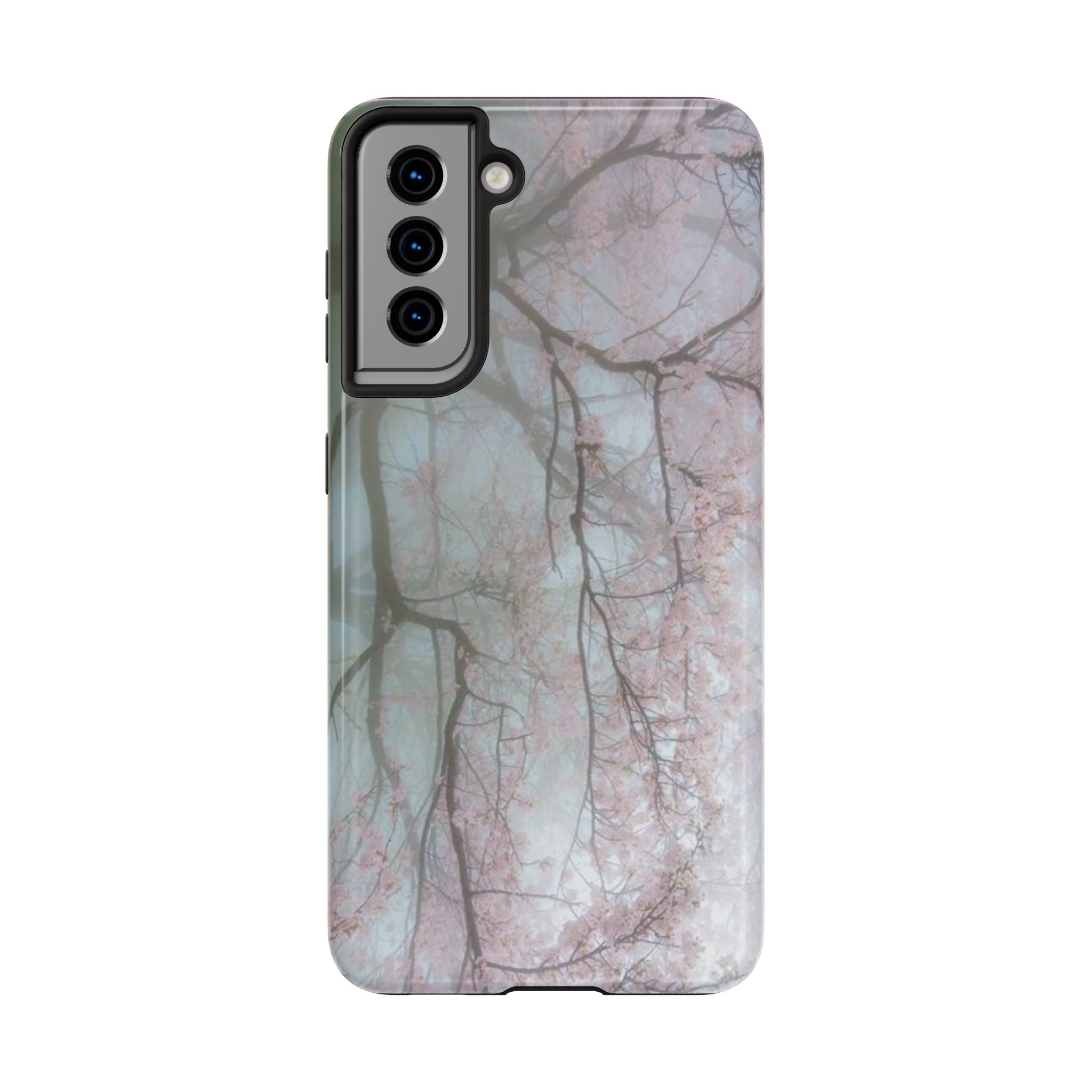 Foggy Cherry Blossom Cyber Phone Case  - Tough Impact-Resistant Case