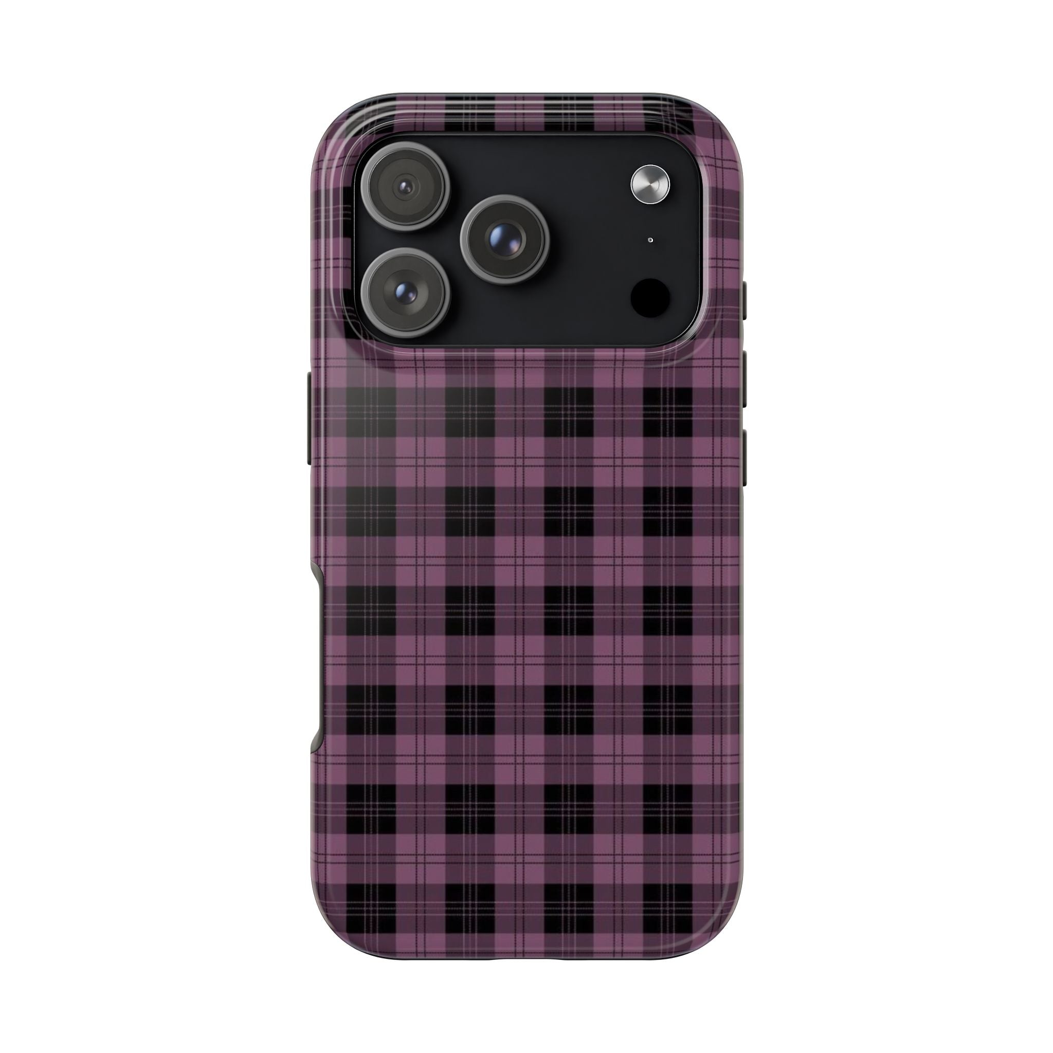 Emo Dark Pink Gingham Plaid Phone Case  - Tough Impact-Resistant Case