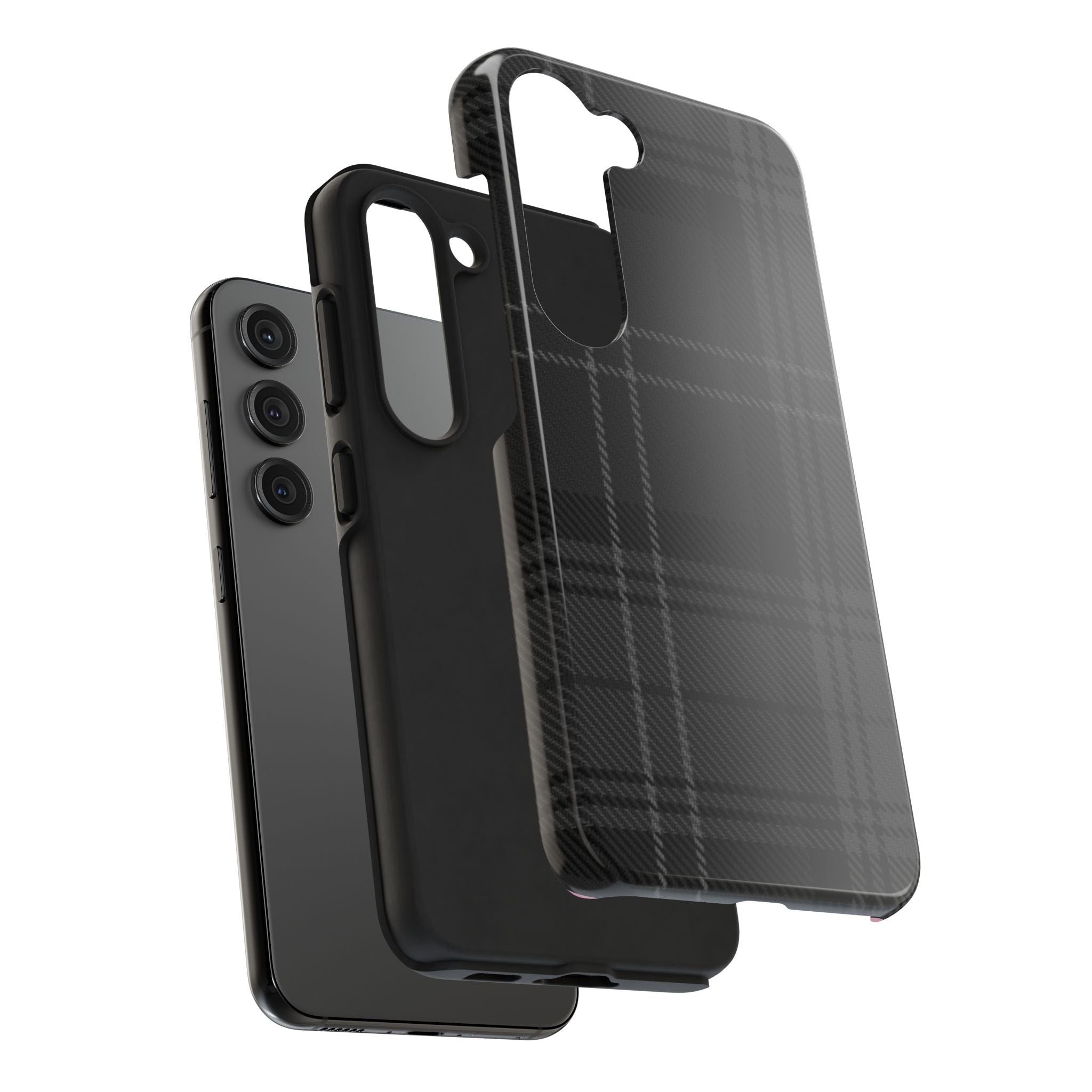 Black Plaid Phone Case  - Tough Impact-Resistant Case