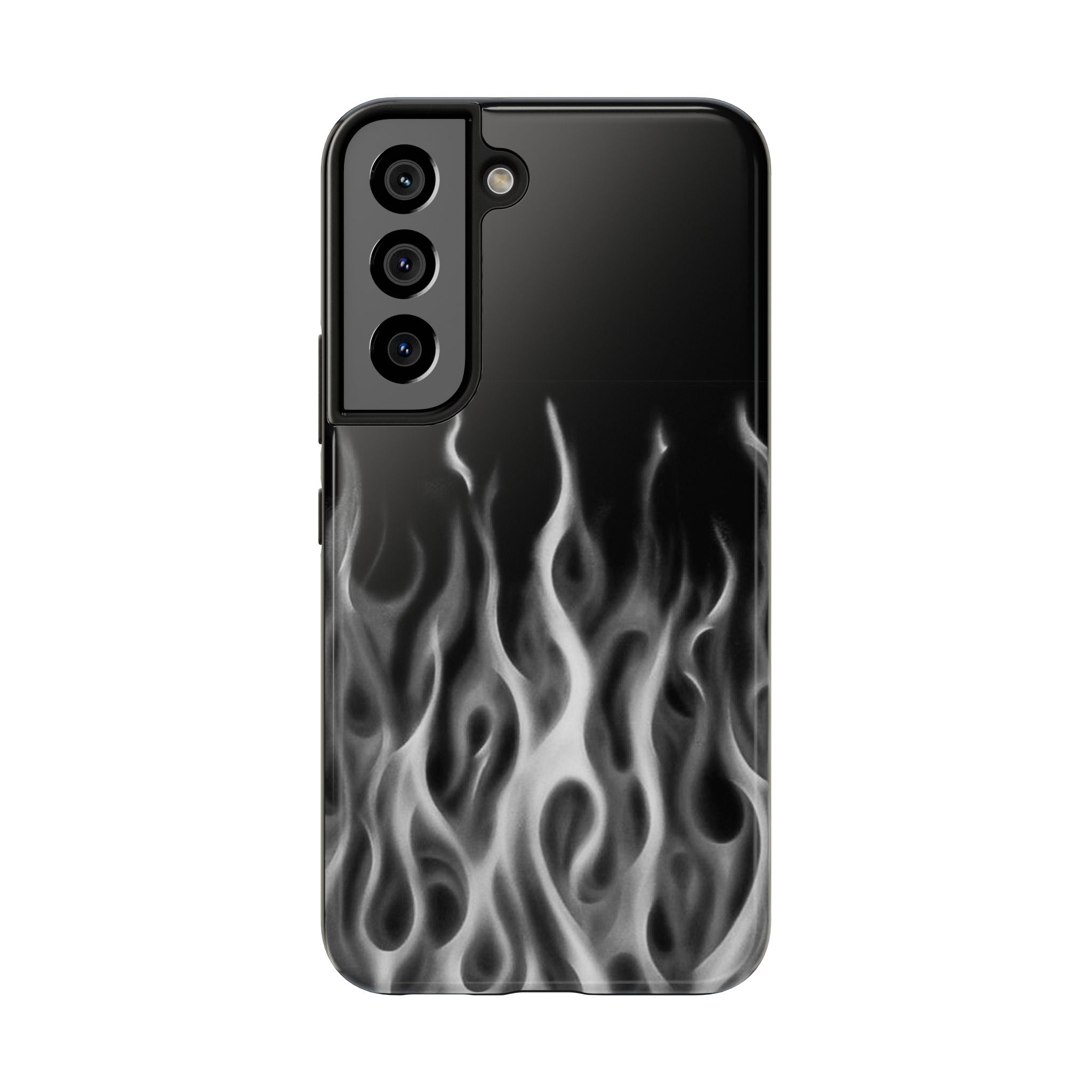 White Airbrush Flames Phone Case  - Tough Impact-Resistant Case