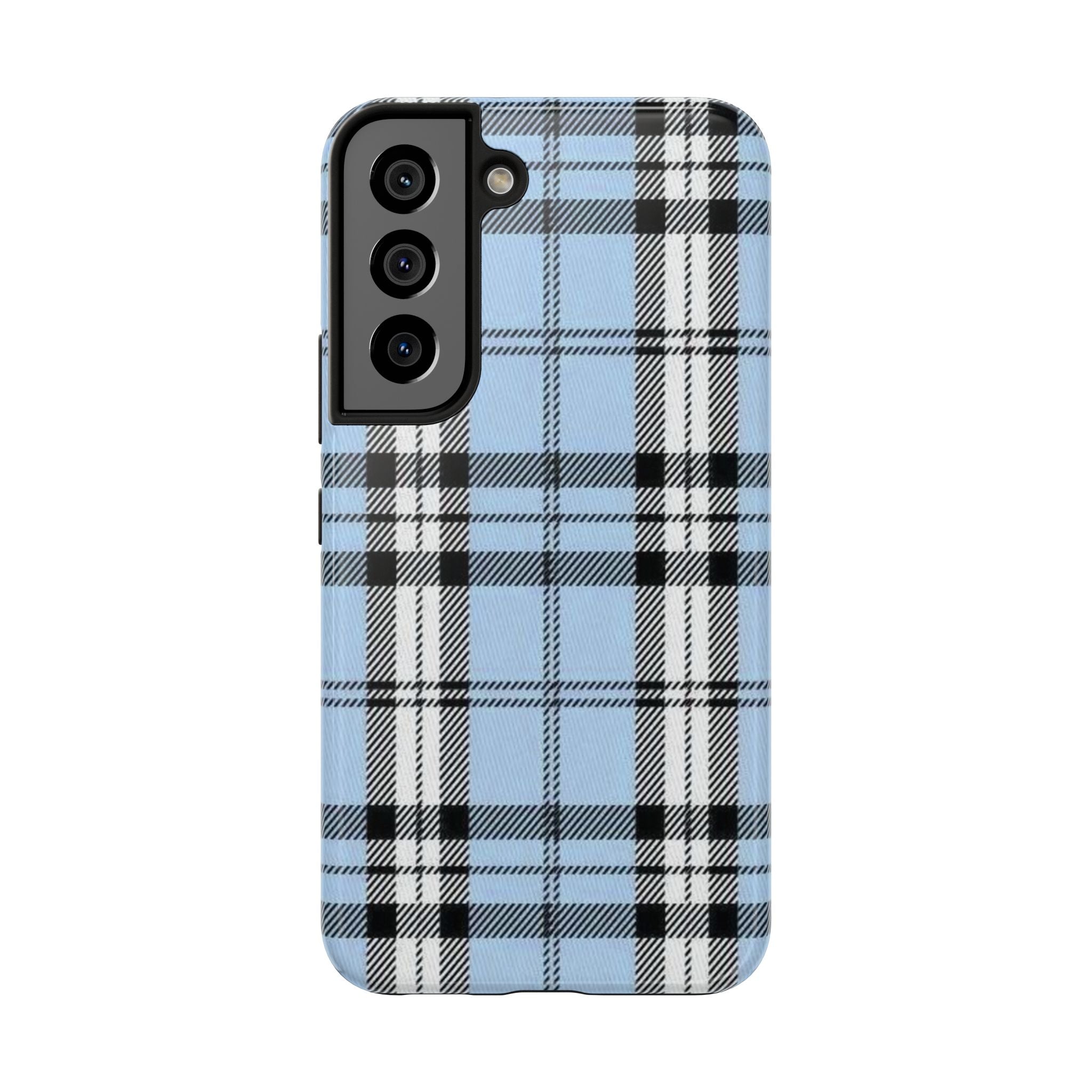 Light Baby Blue Gingham Plaid Phone Case
