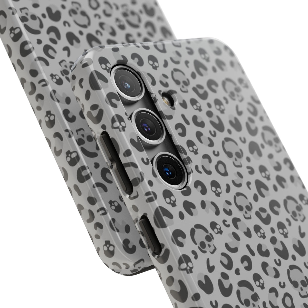 Skull Cheetah Grey Leopard Phone Case