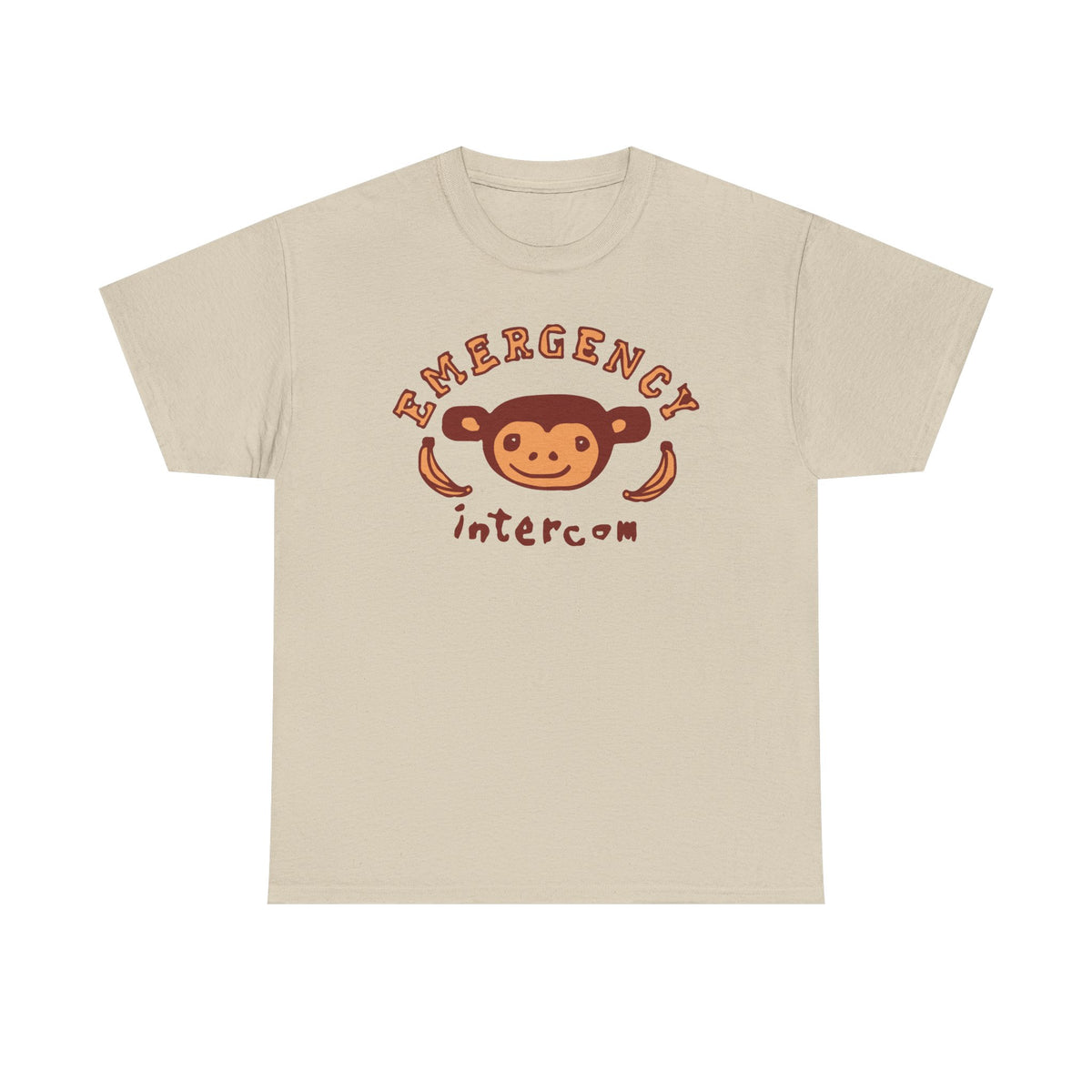 Emergency Intercom Monkey Logo 100% Cotton Tee Shirt
