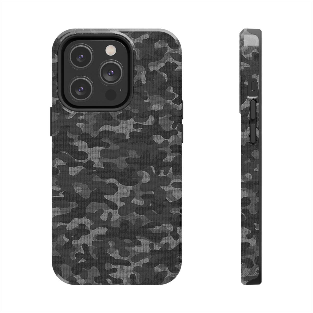 Black Camo Print Phone Case  - Tough Impact-Resistant Cases