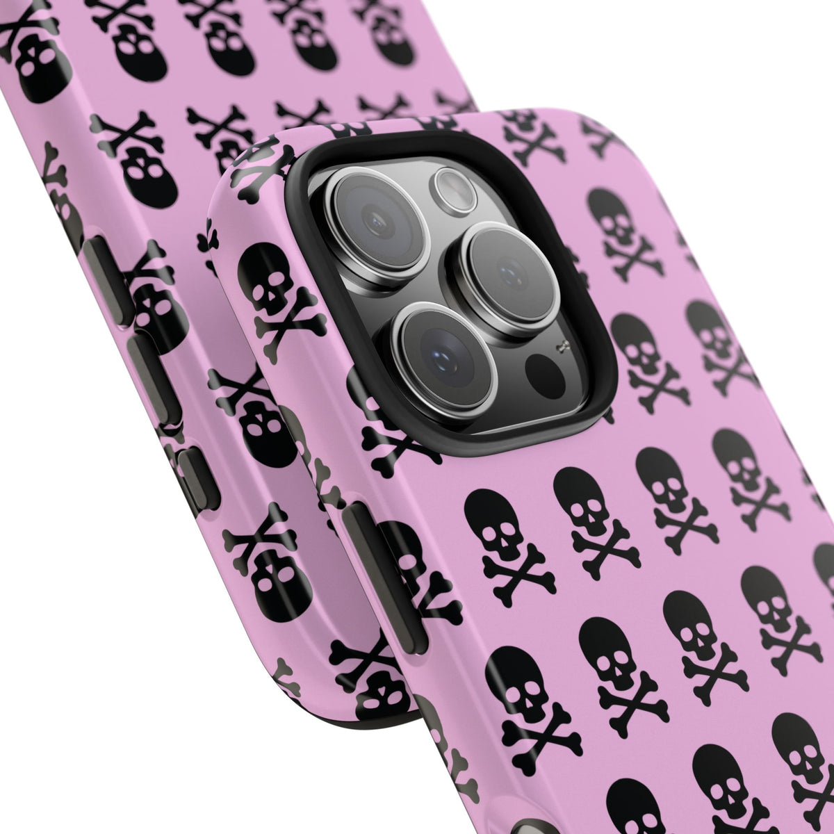 Pink Punk Skull Print Phone Case