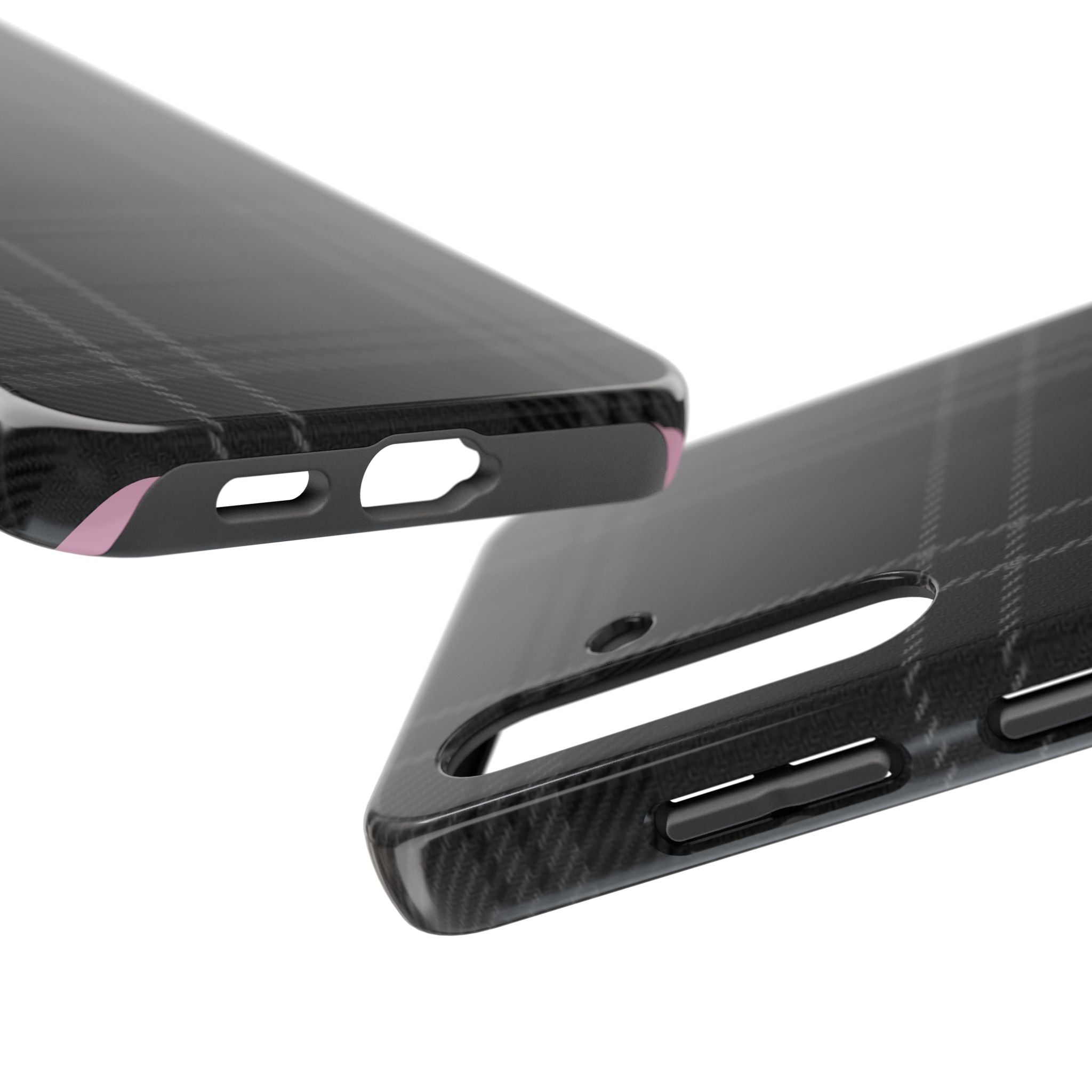 Black Plaid Phone Case  - Tough Impact-Resistant Case