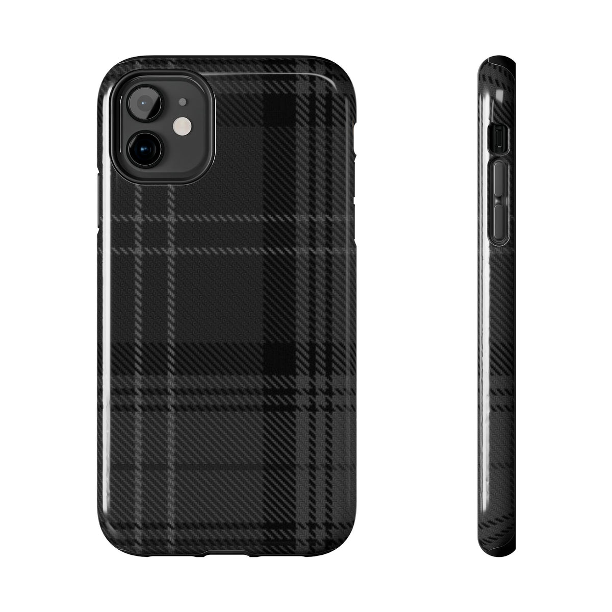 Black Plaid Gingham Phone Case