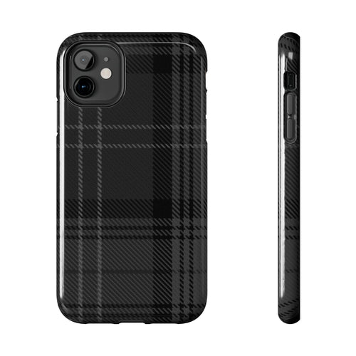 Black Plaid Gingham Phone Case