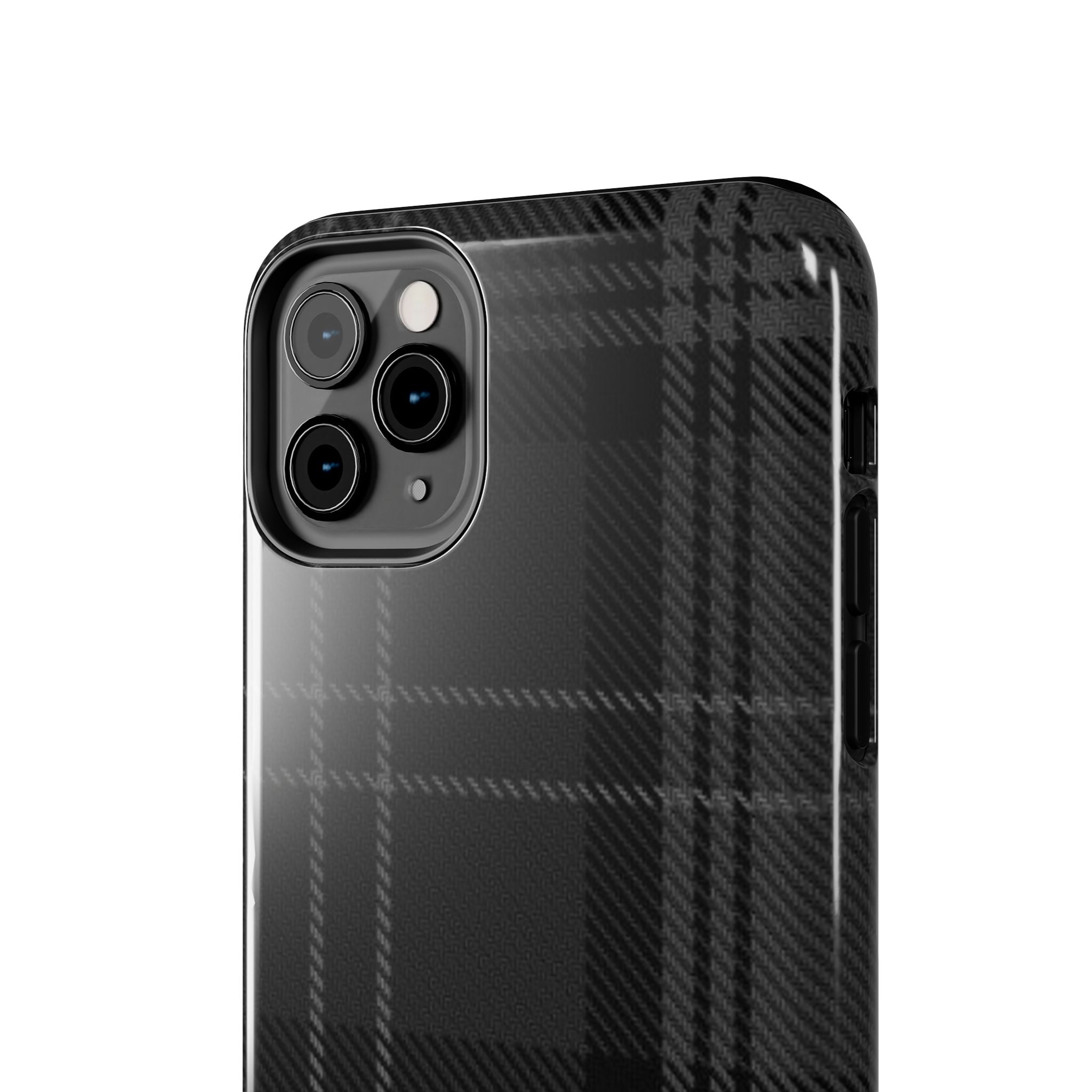Black Plaid Phone Case  - Tough Impact-Resistant Case