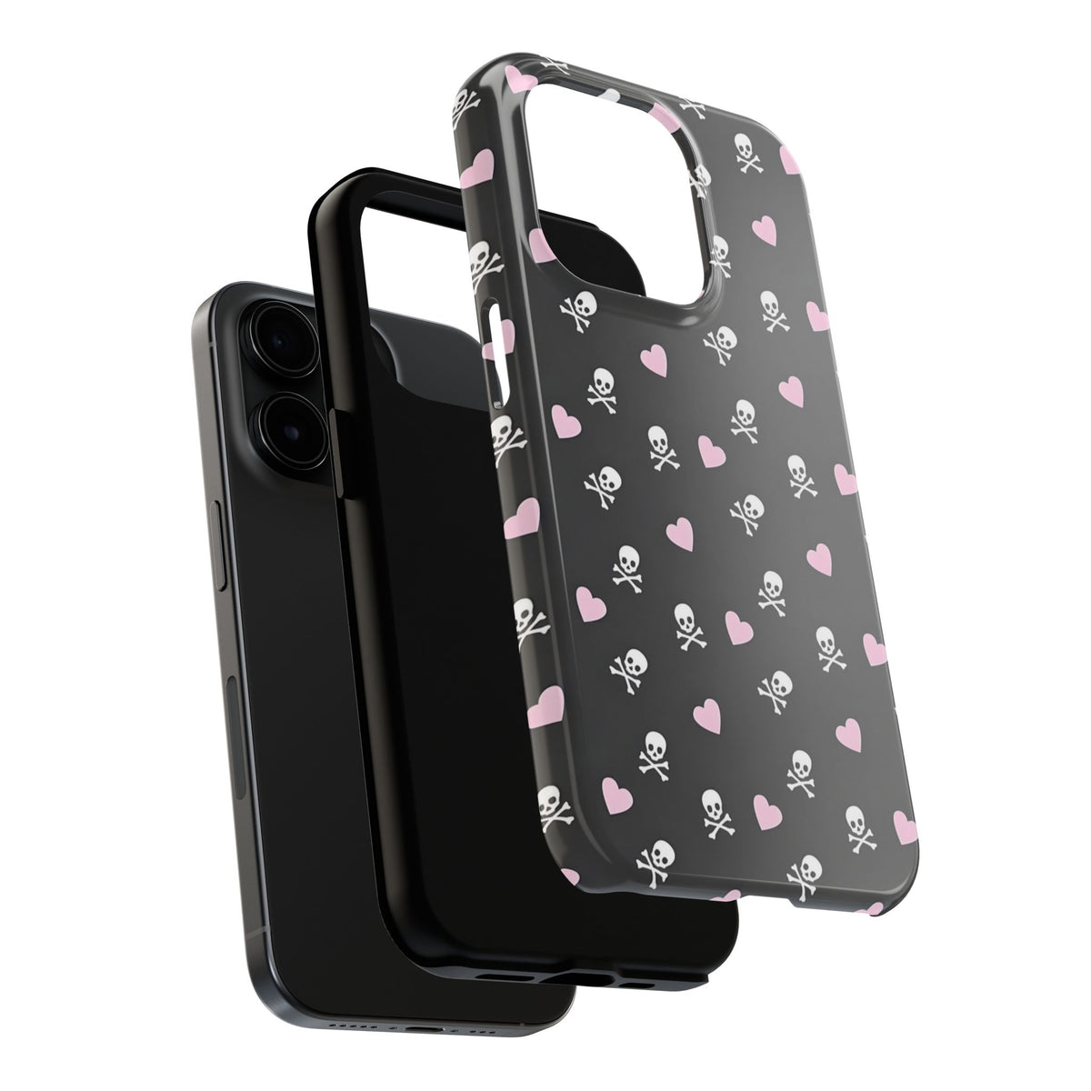 Cute Skulls and Hearts Phone Case  - Tough Impact-Resistant Case