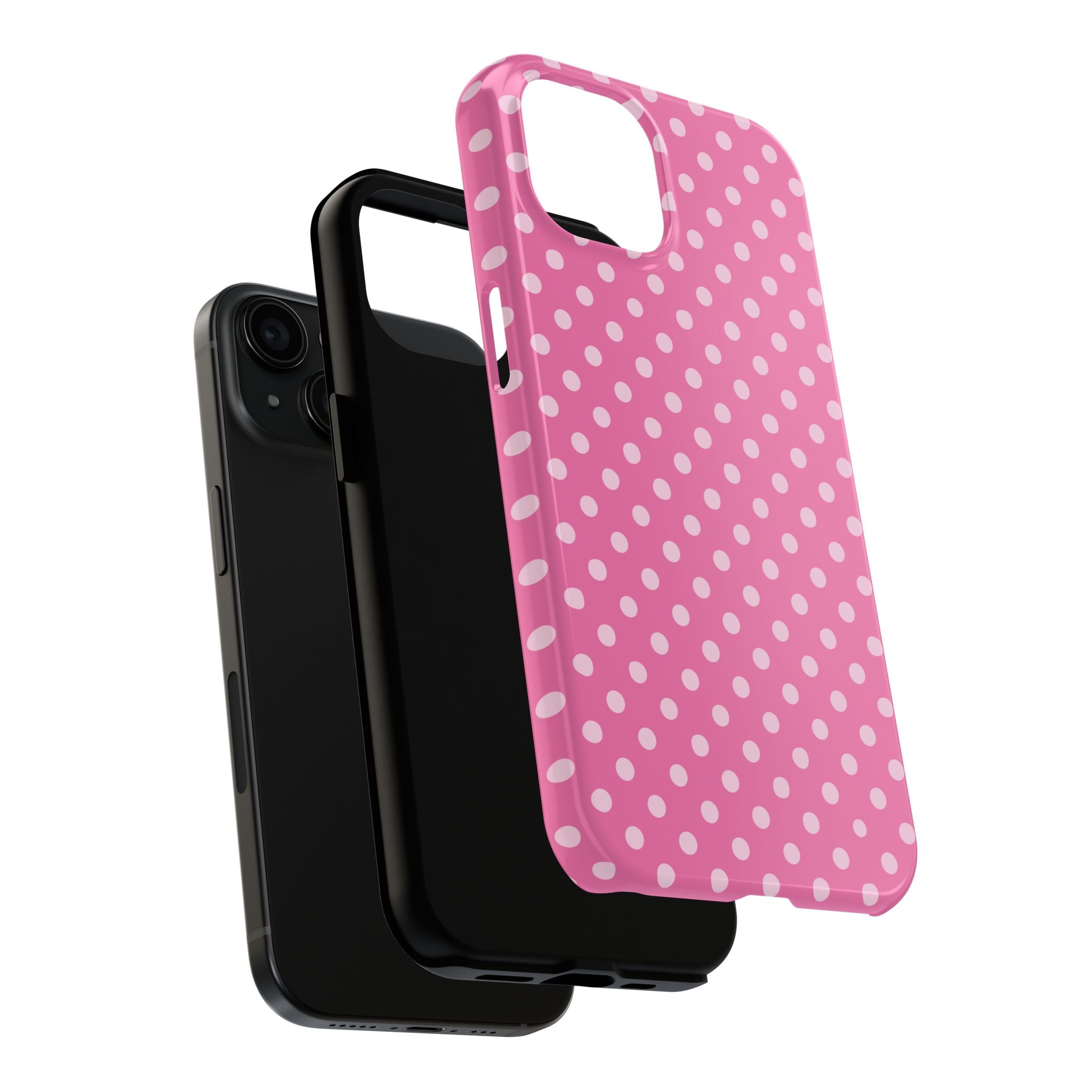 Pink on Pink Polka Dot Phone Case  - Tough Impact-Resistant Case