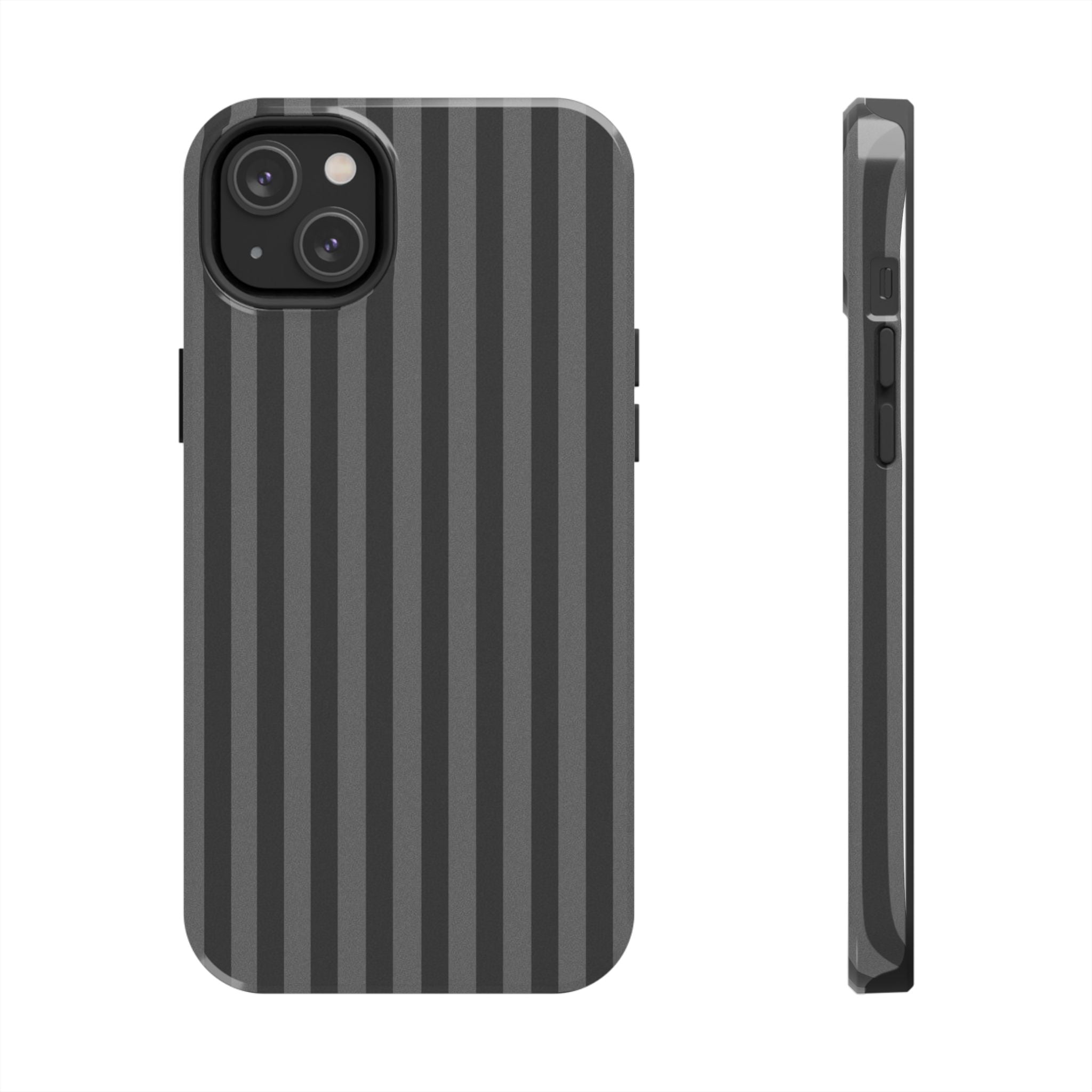 Dark Grey and Black Stripes Phone Case
