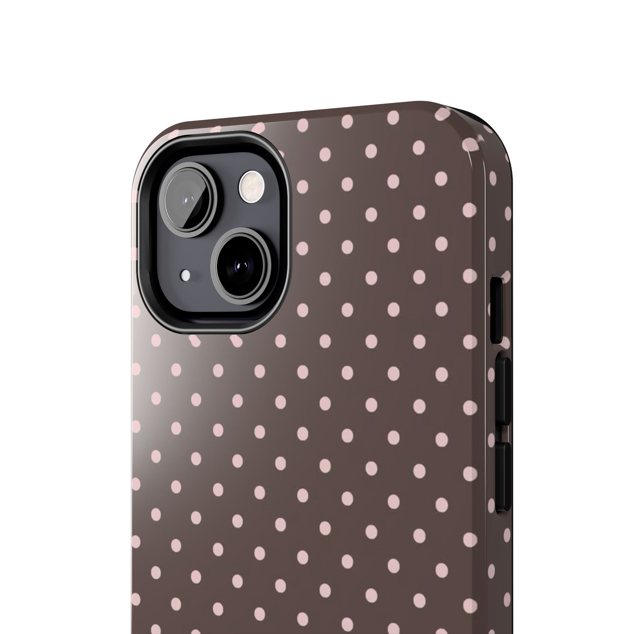 Brown with Pink Dots Phone Case  - Tough Impact-Resistant Case