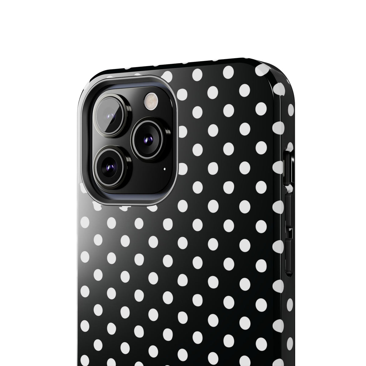 Black and White Polka Dot Phone Case  - Tough Impact-Resistant Case