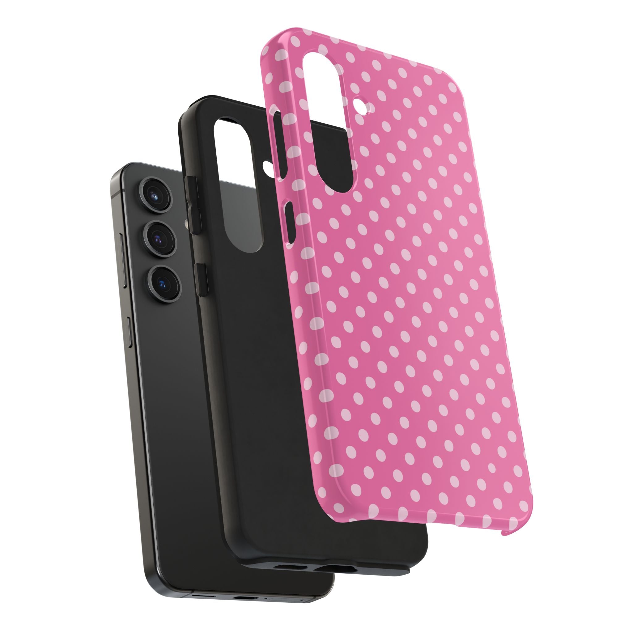 Pink on Pink Polka Dot Phone Case  - Tough Impact-Resistant Case