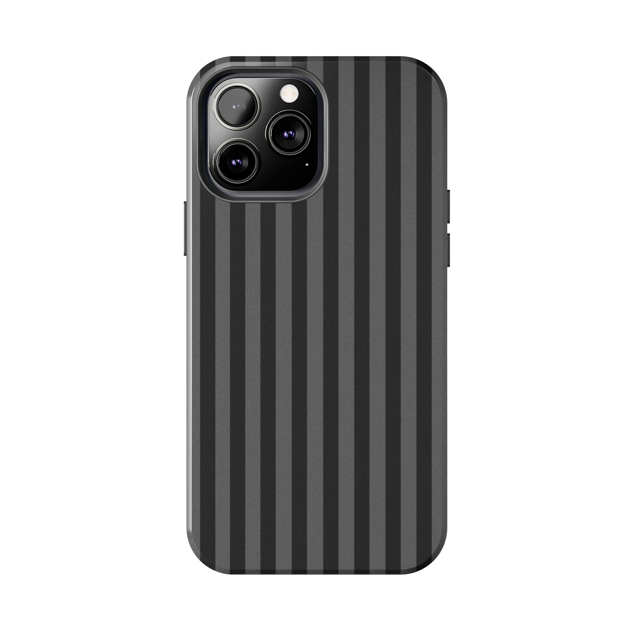 Dark Grey and Black Stripes Phone Case