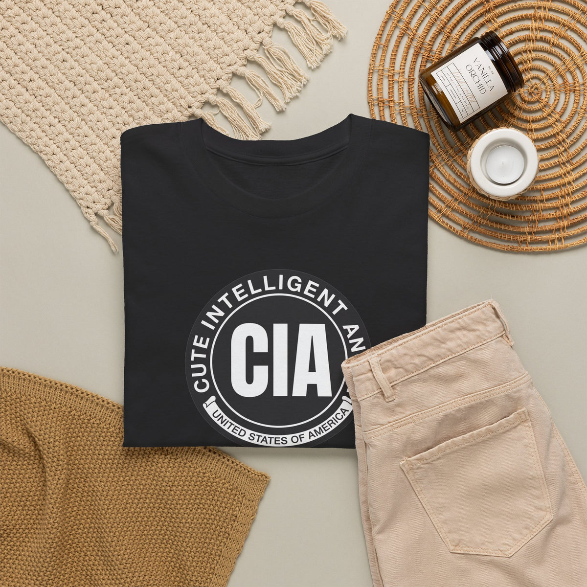 CIA Cute Intelligent Angel 100% Cotton Tee