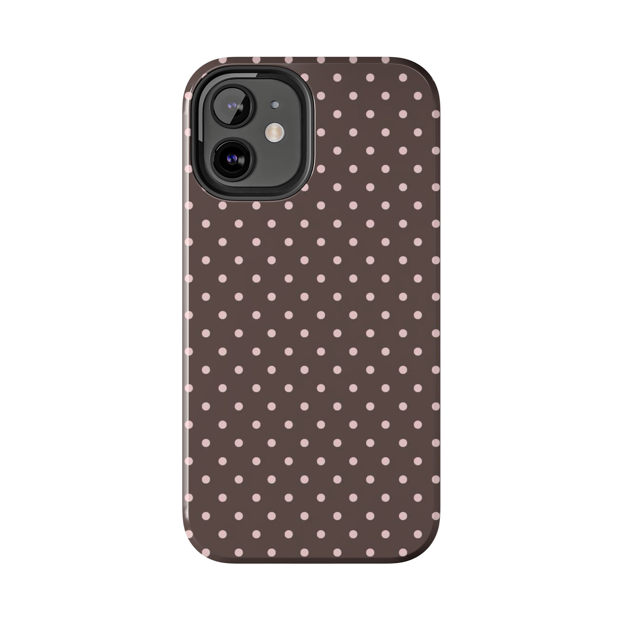 Brown with Pink Dots Phone Case  - Tough Impact-Resistant Case