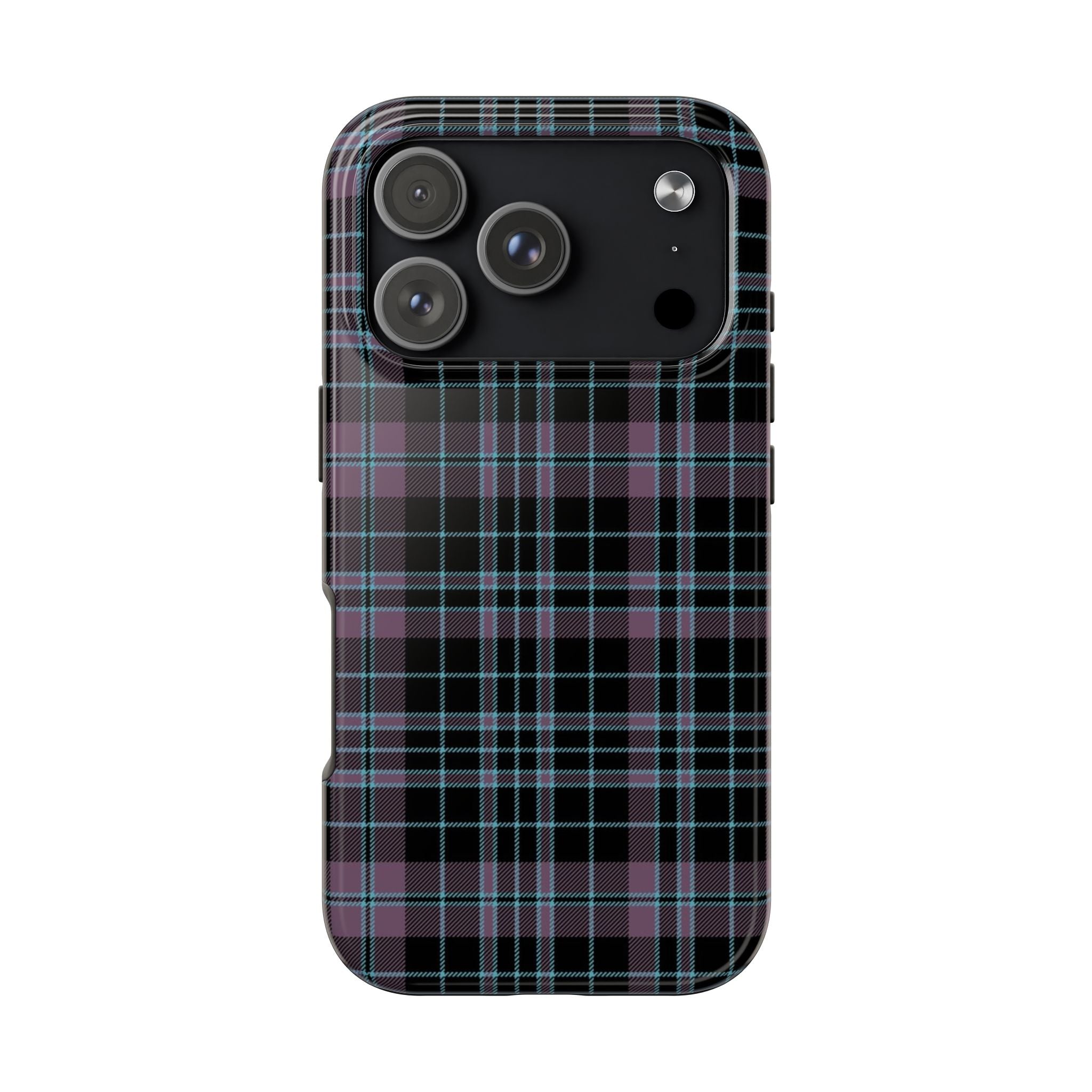 Punk Purple and Blue Plaid Phone Case