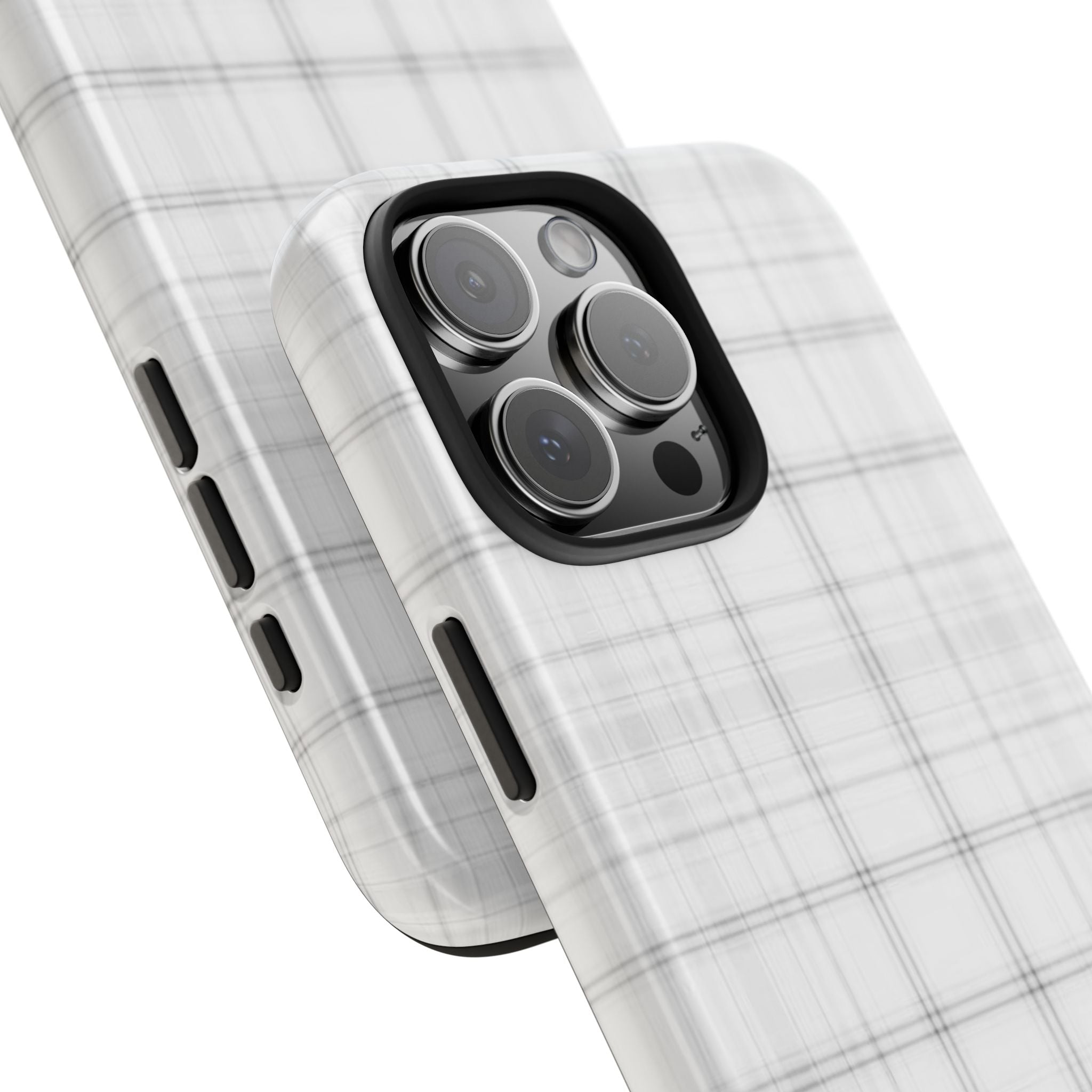White Gingham Phone Case
