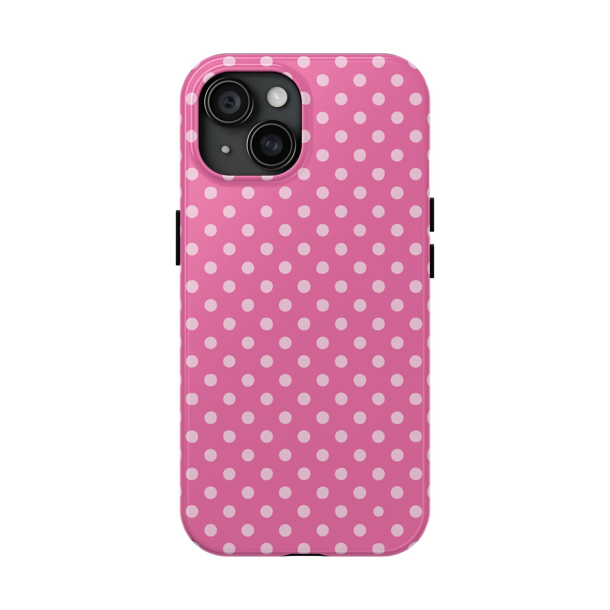 Pink on Pink Polka Dot Phone Case  - Tough Impact-Resistant Case