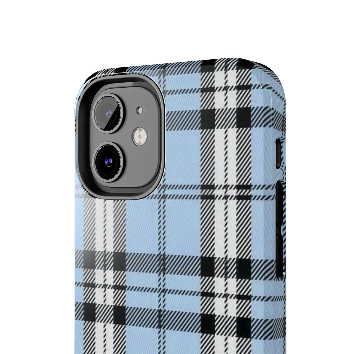 Light Baby Blue Gingham Plaid Phone Case
