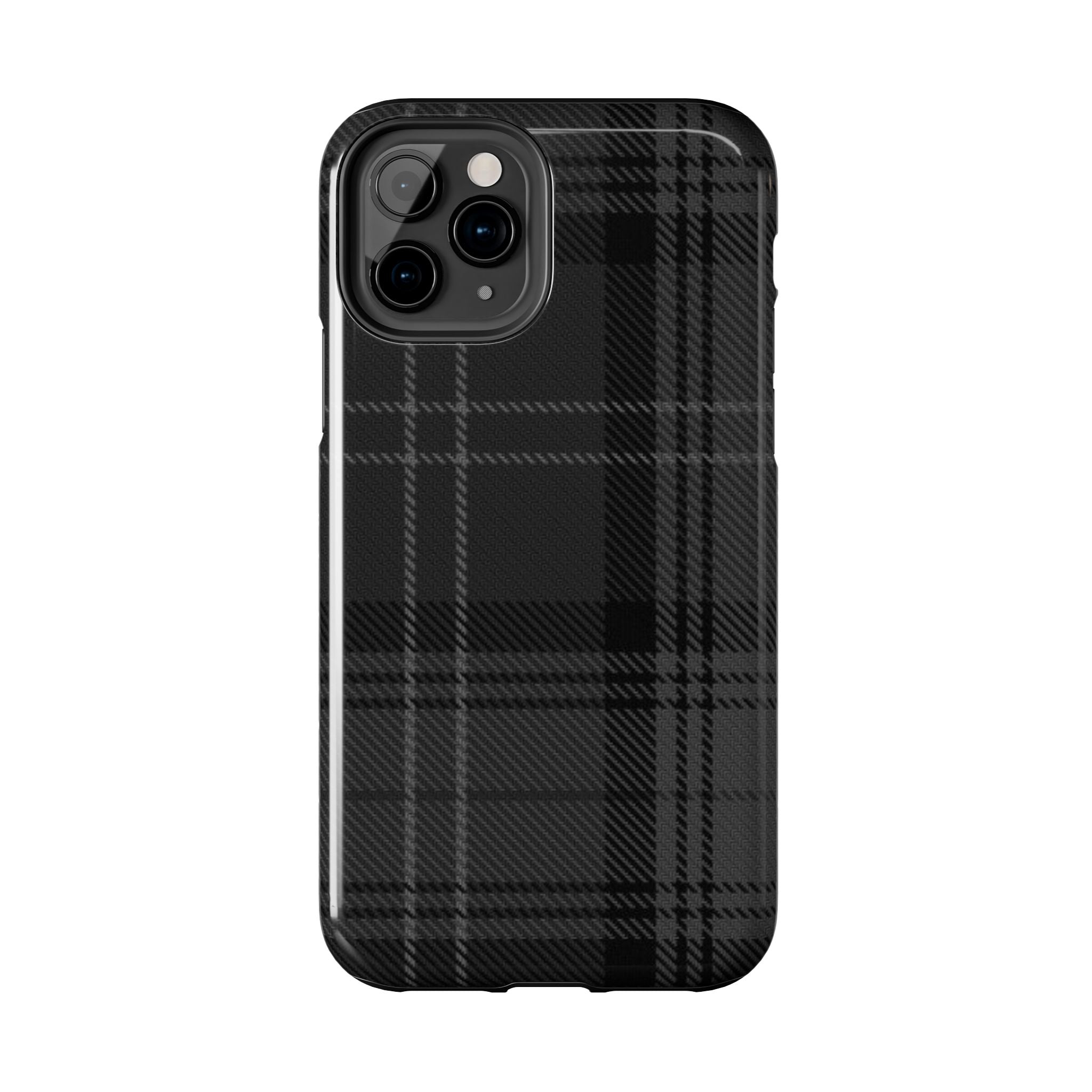 Black Plaid Phone Case  - Tough Impact-Resistant Case