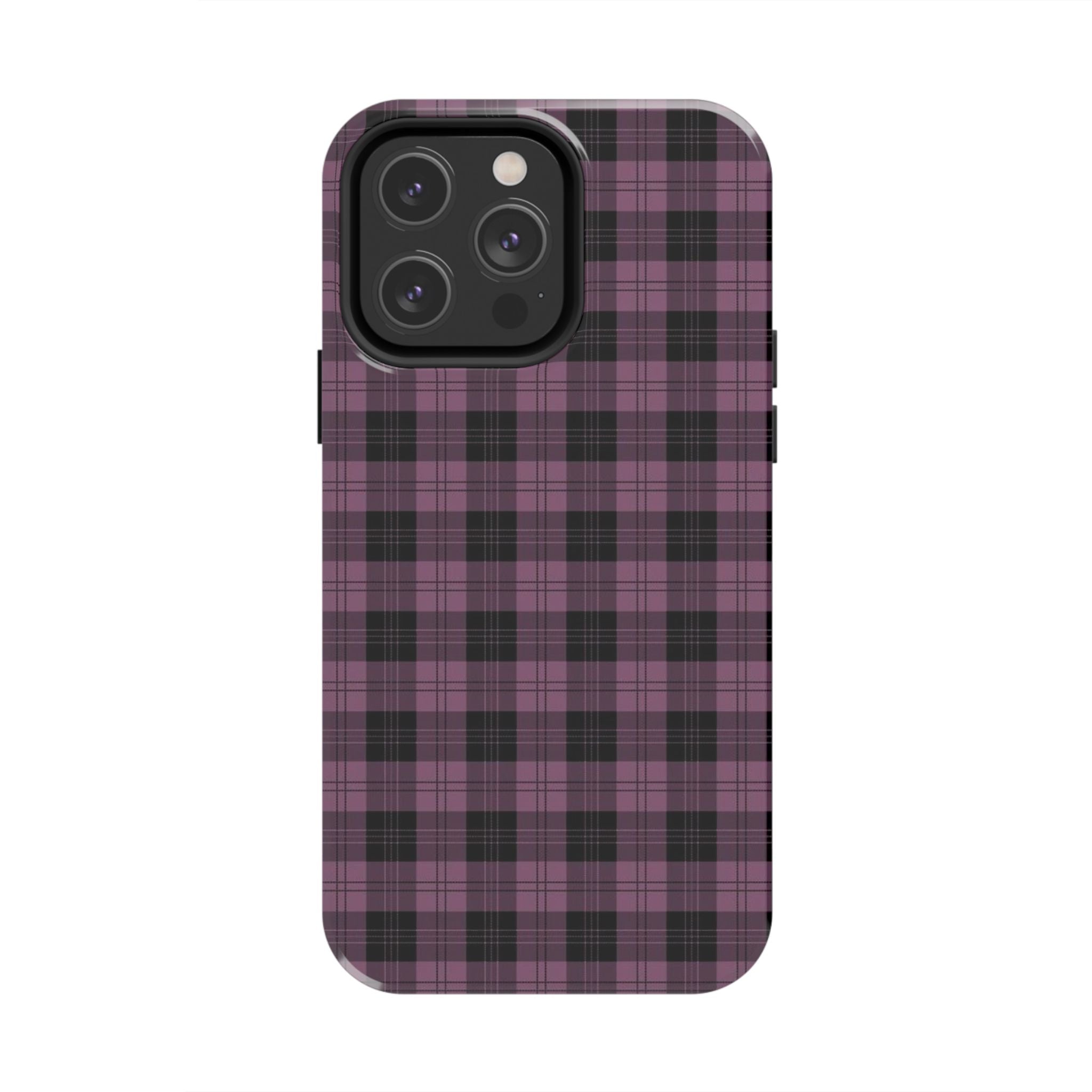 Emo Dark Pink Gingham Plaid Phone Case  - Tough Impact-Resistant Case