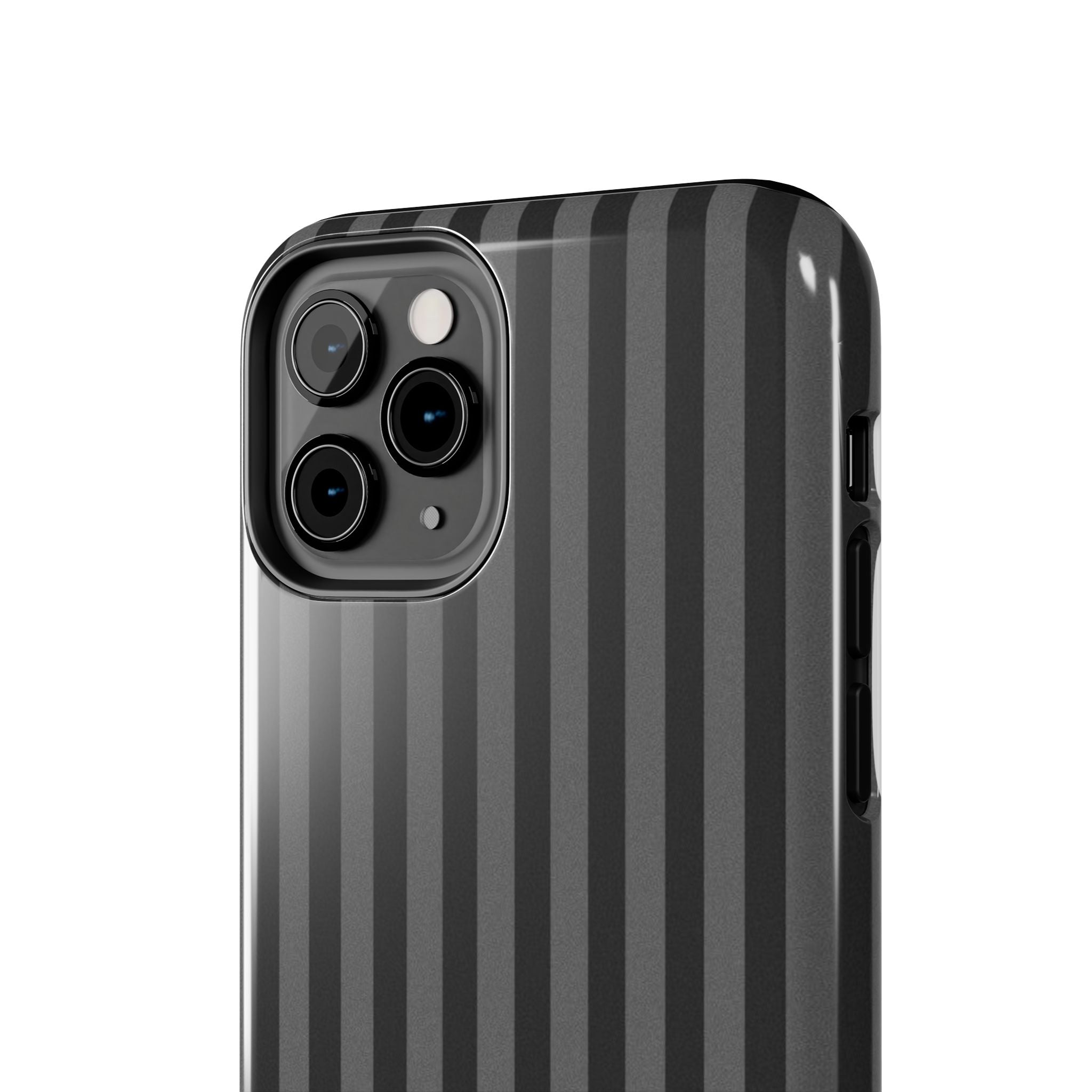 Dark Grey and Black Stripes Phone Case
