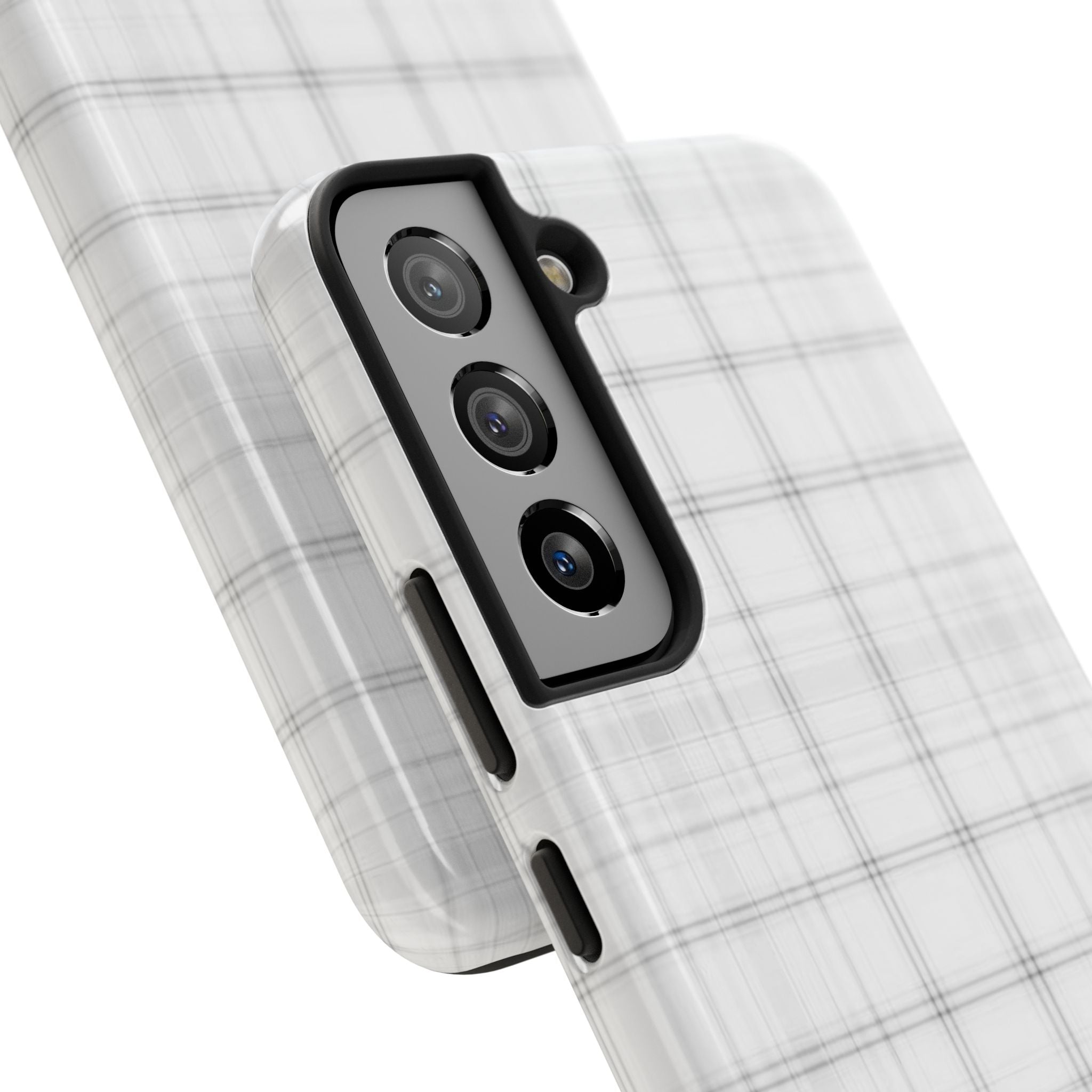 White Gingham Phone Case