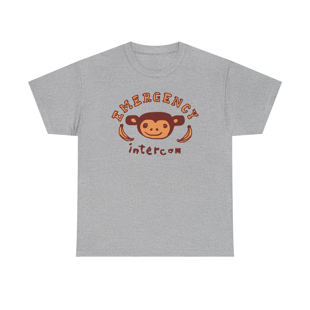 Emergency Intercom Monkey Logo 100% Cotton Tee Shirt