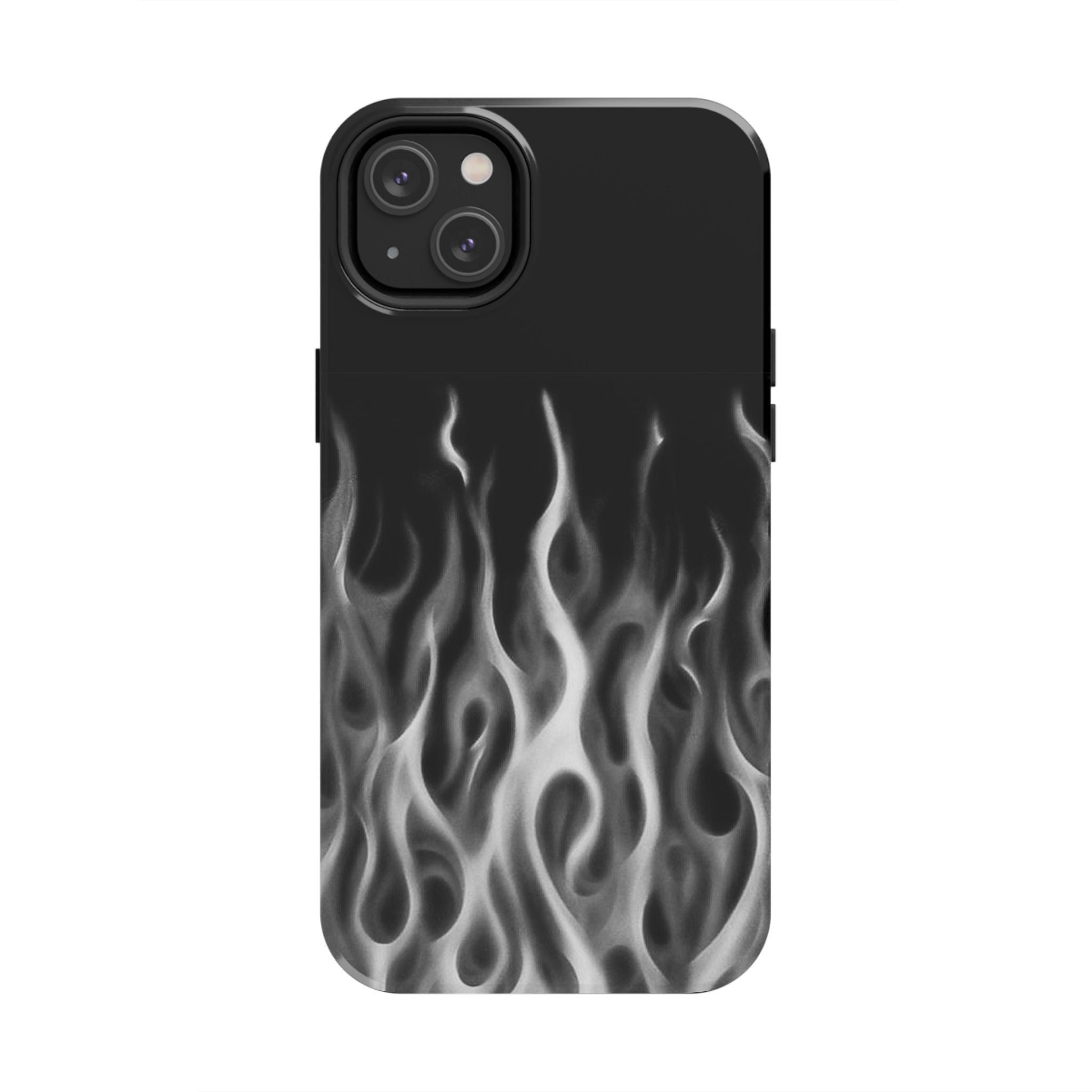 White Airbrush Flames Phone Case  - Tough Impact-Resistant Case