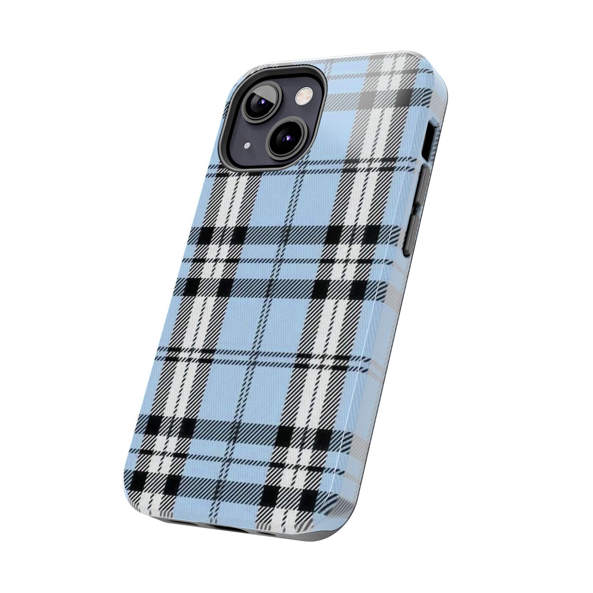 Light Baby Blue Gingham Plaid Phone Case