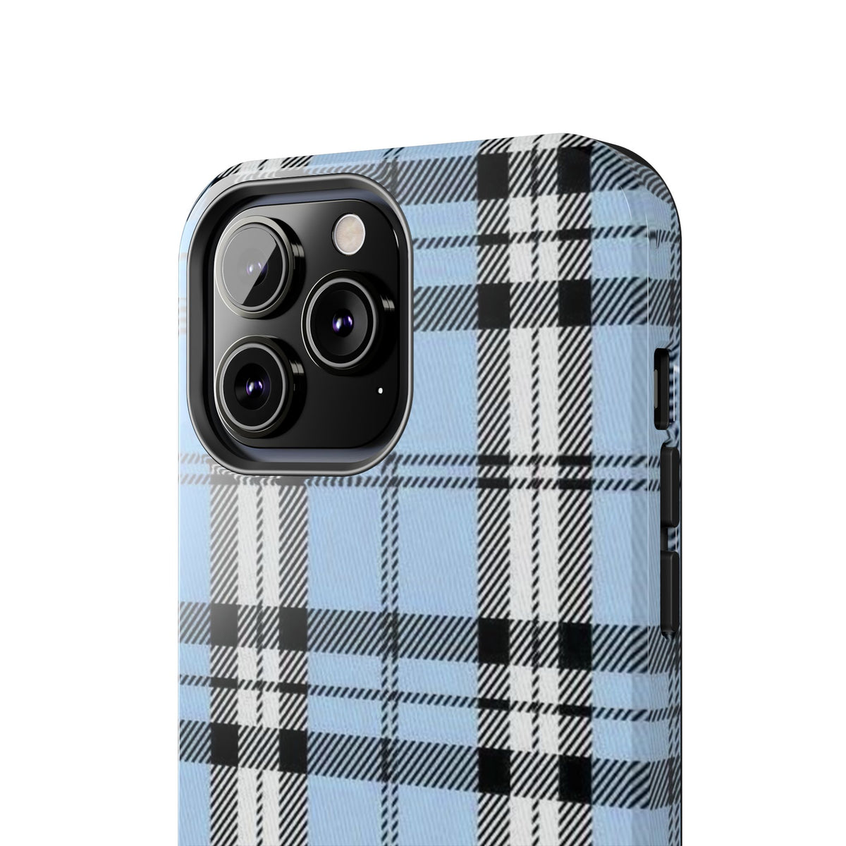 Light Baby Blue Gingham Plaid Phone Case