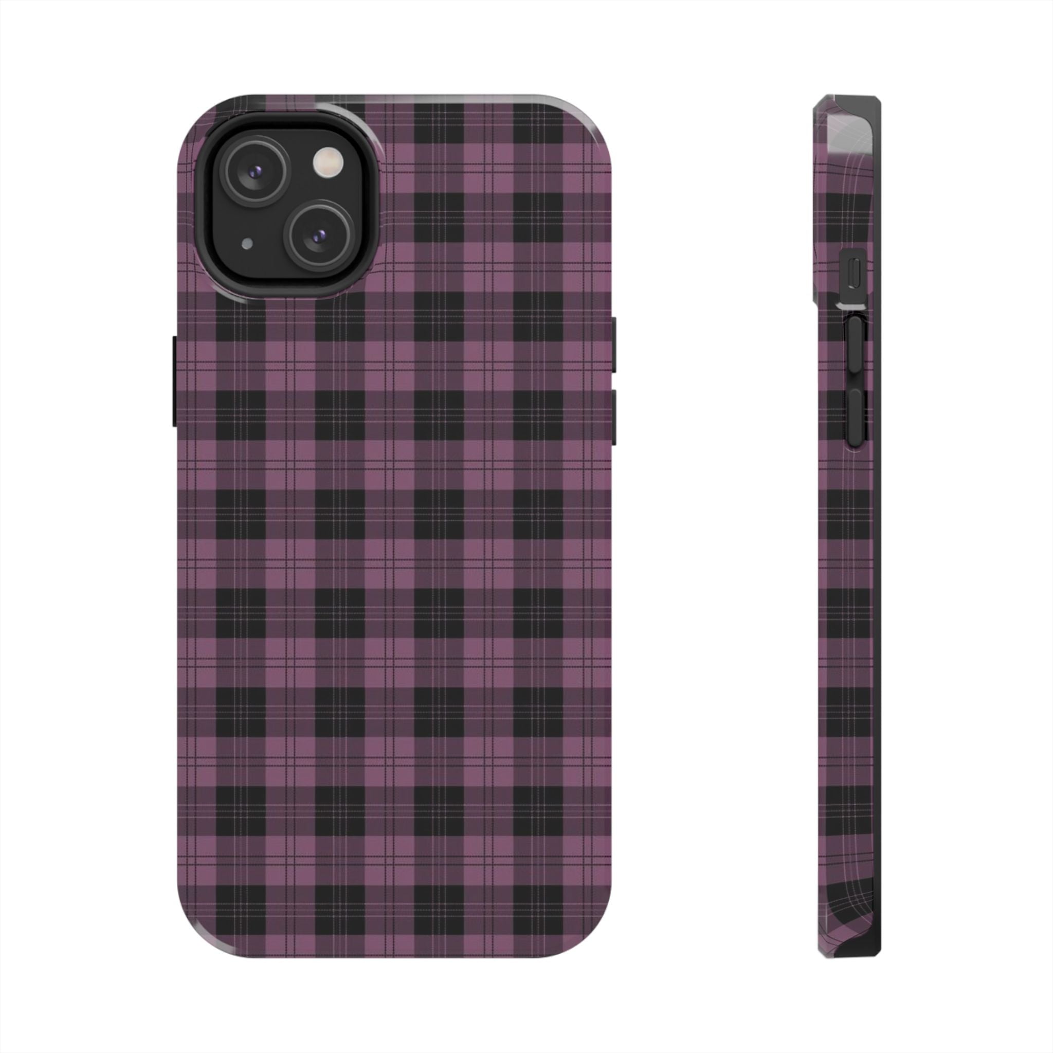 Emo Dark Pink Gingham Plaid Phone Case  - Tough Impact-Resistant Case